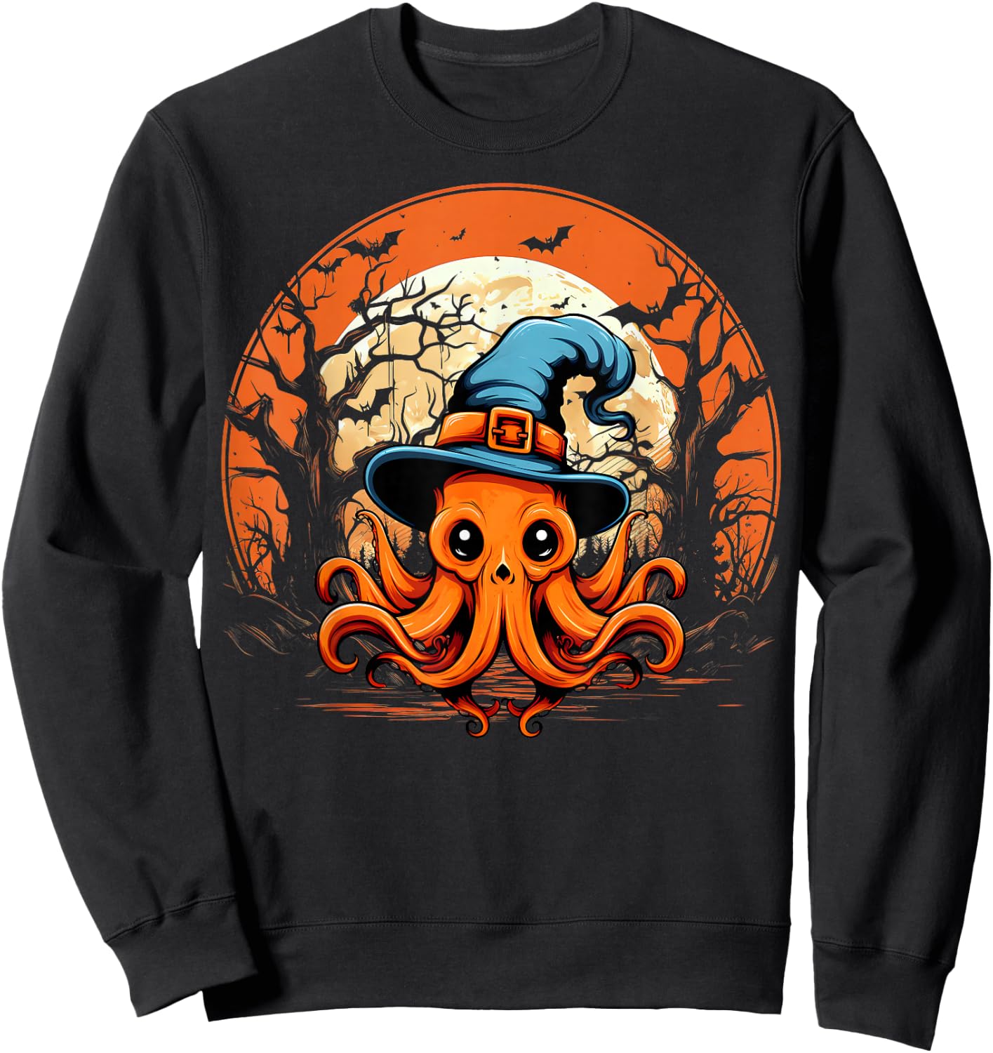 Octopus Lover - Octopus Halloween Spooky Ghost Costume Style Sweatshirt - Sweatshirt | Black