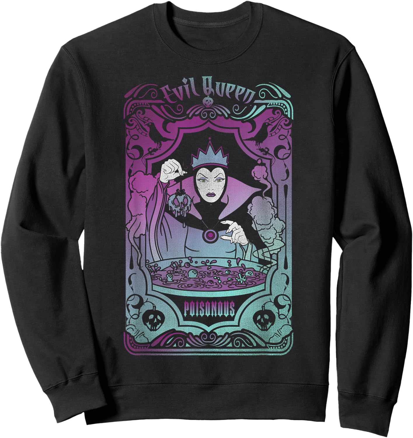 Disney Villains Snow White Evil Queen Tarot Card Sweatshirt - Sweatshirt | Black