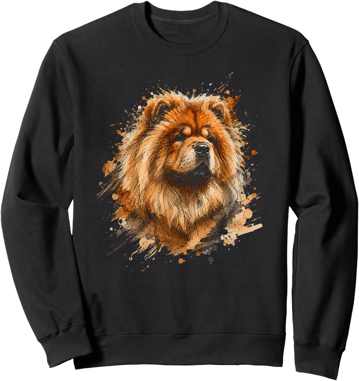 Abstract Chow Chow Artwork Design Sweatshirt - Sweatshirt | Black