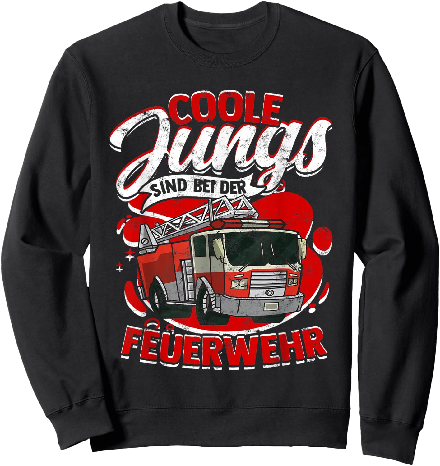 Fireman Youth Fire Brigade Voluntary Fire Brigade Children's , black Sweatshirt - Sweatshirt | Black