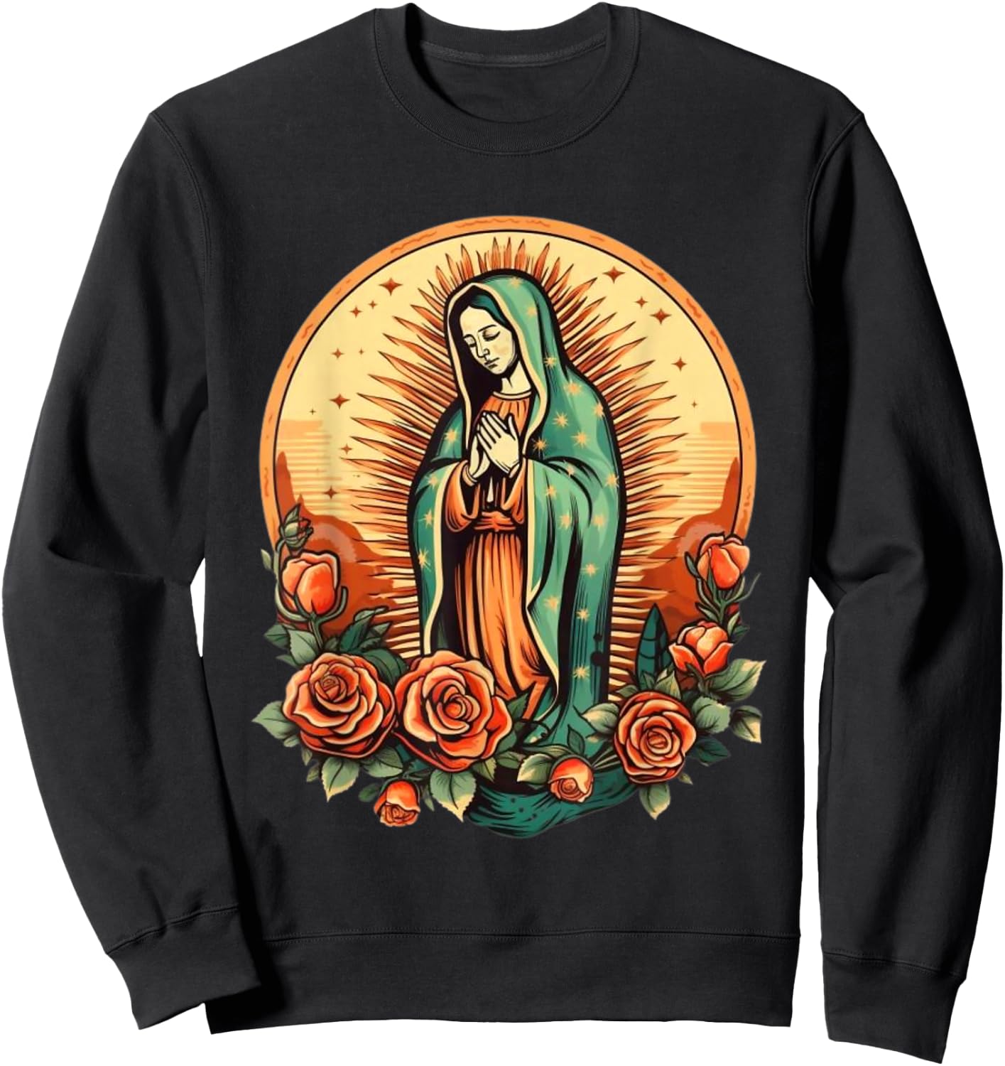 Our Lady of Guadalupe Sant Mary for Christians, Catholics , Black, S Sweatshirt - Sweatshirt | Black