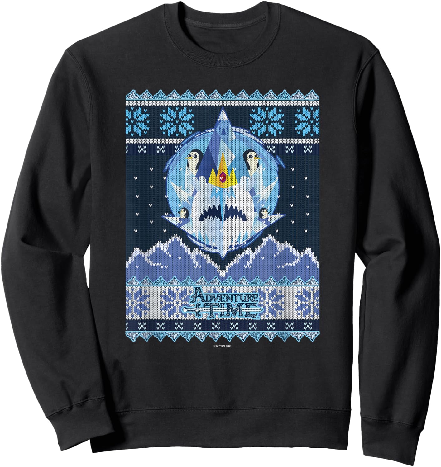 Adventure Time Christmas Ice King Ugly Sweater Sweatshirt - Sweatshirt | Black