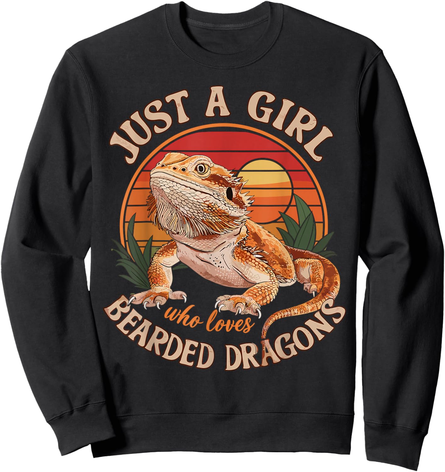 Just a Girl Who Loves Bearded Dragon Sweatshirt - Sweatshirt | Black