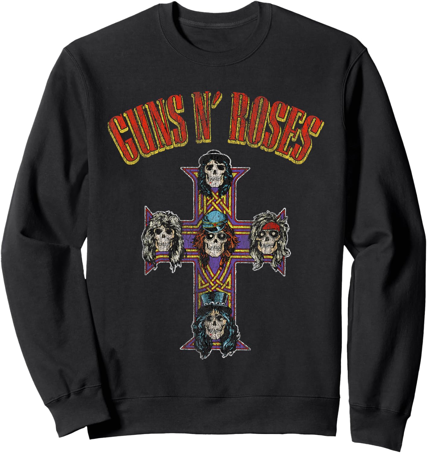 Guns N' Roses Cross Arch Sweatshirt - Sweatshirt | Black