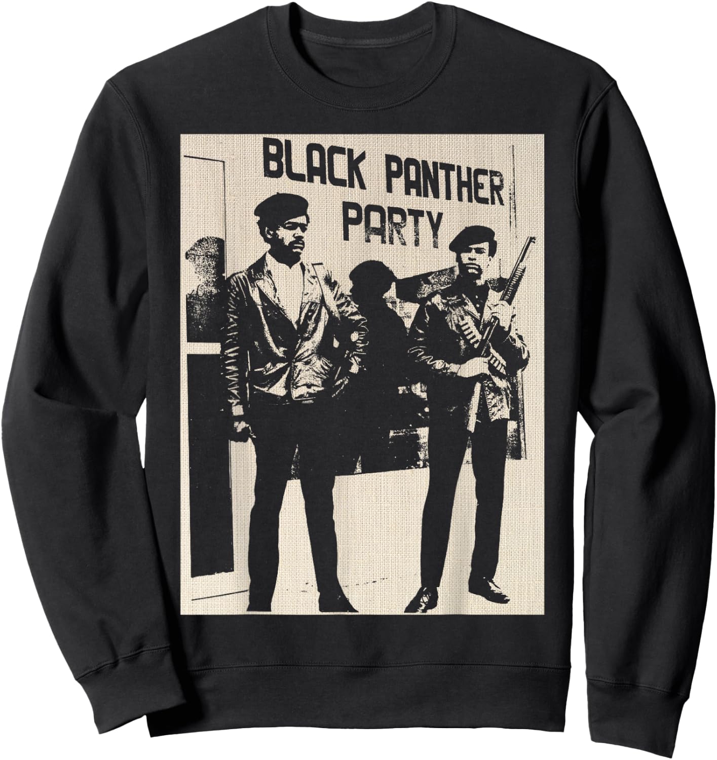 BPP Vintage Black History Self Defense Black Panthers Party Small Sweatshirt - Sweatshirt | Black