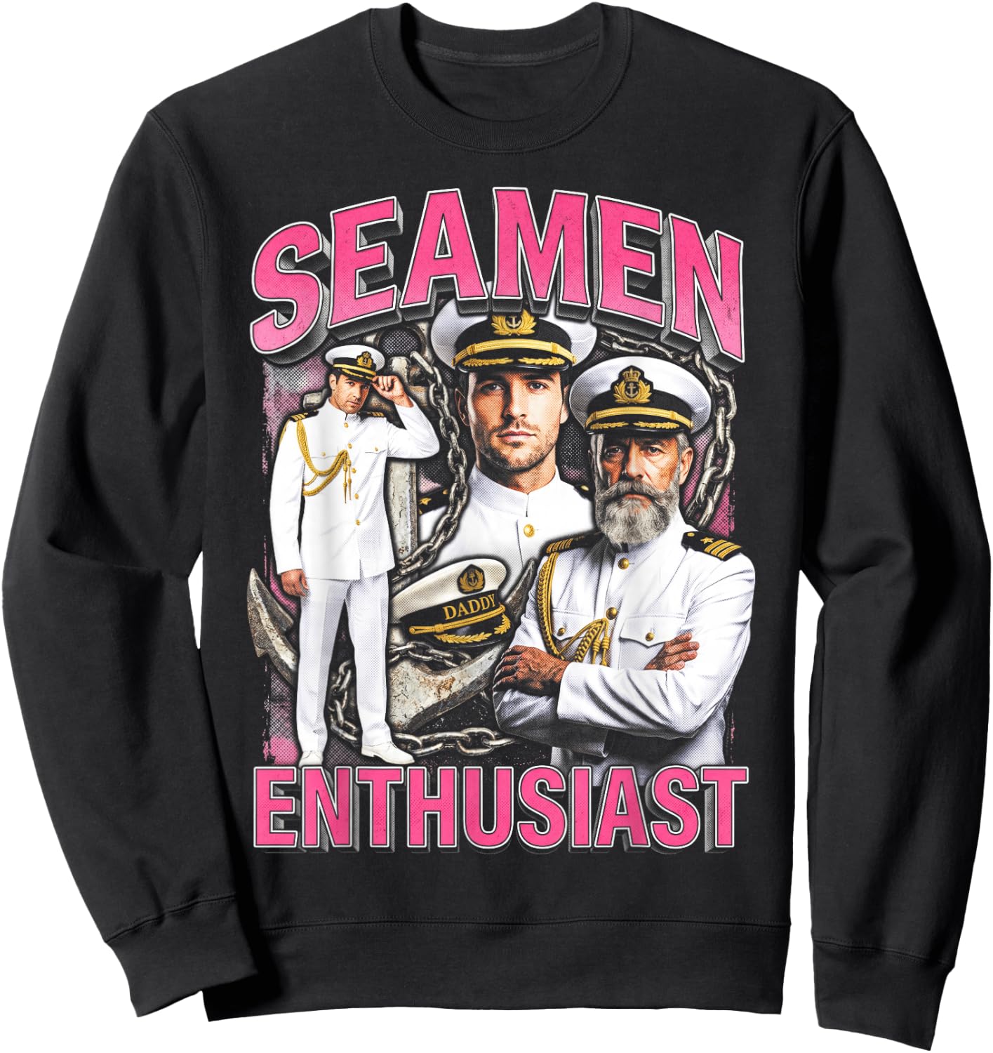 Seaman Cringe Embarrassing Funny Meme Adult Humor Unwearable Sweatshirt - Sweatshirt | Black