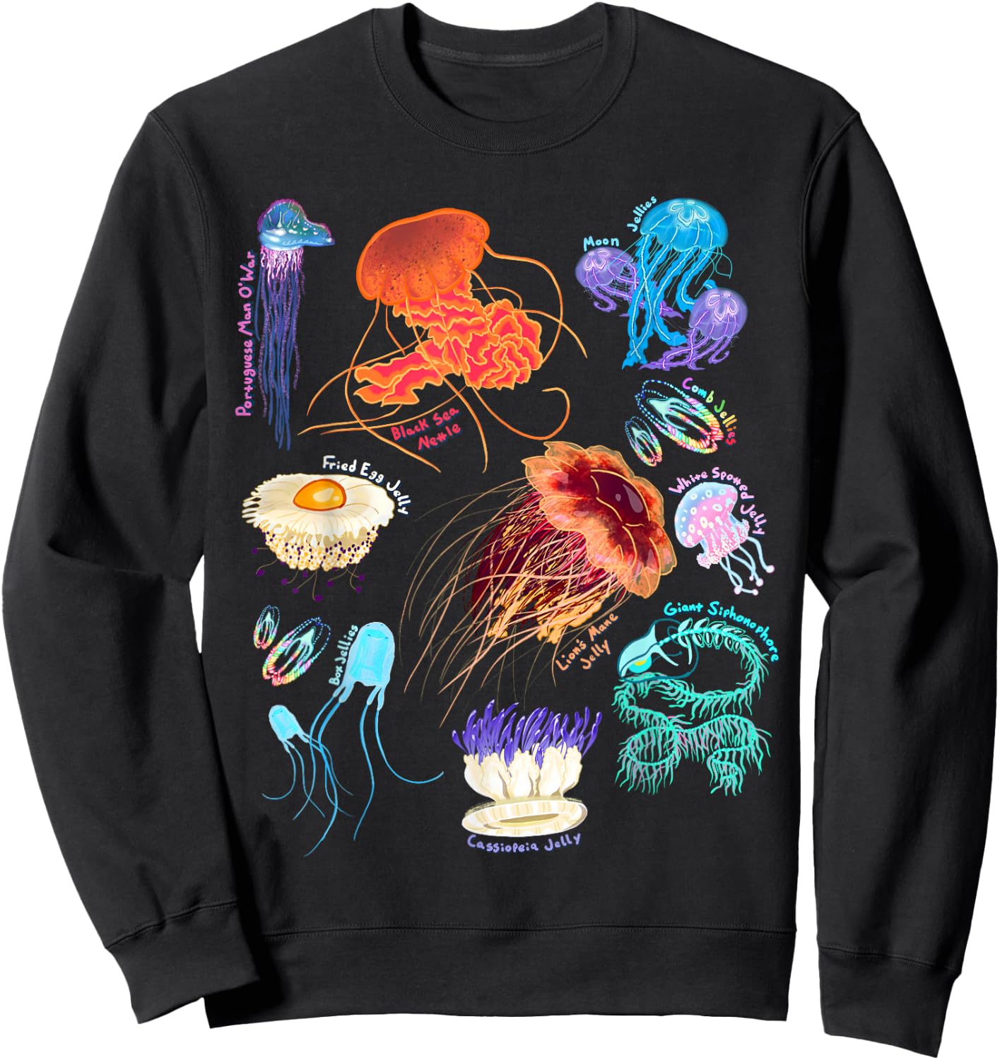Marine Biology Jellyfish Sweatshirt - Sweatshirt | Black