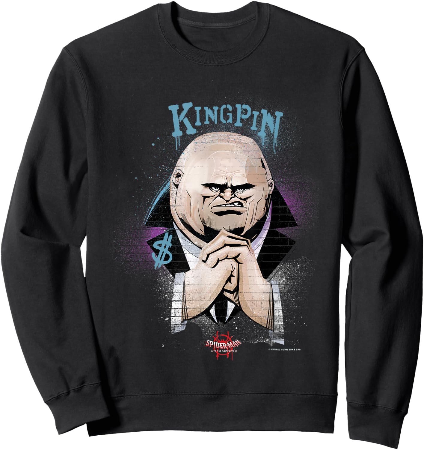 Marvel Spider-Man: Into The Spider-Verse Kingpin Graffiti Sweatshirt - Sweatshirt | Black