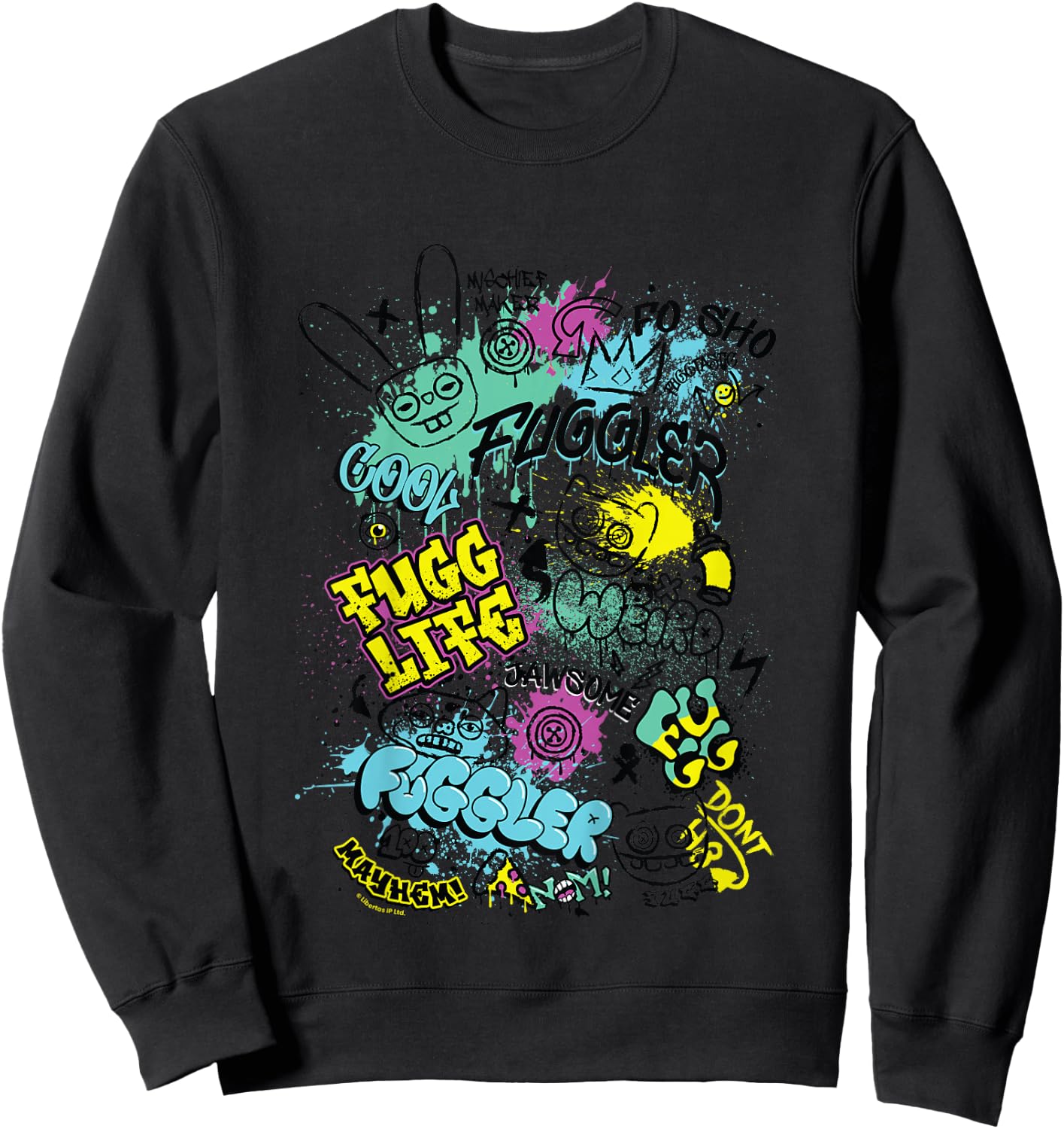 Fuggler Funny Ugly Monsters Graffiti Tags Kids Sweatshirt - Sweatshirt | Black