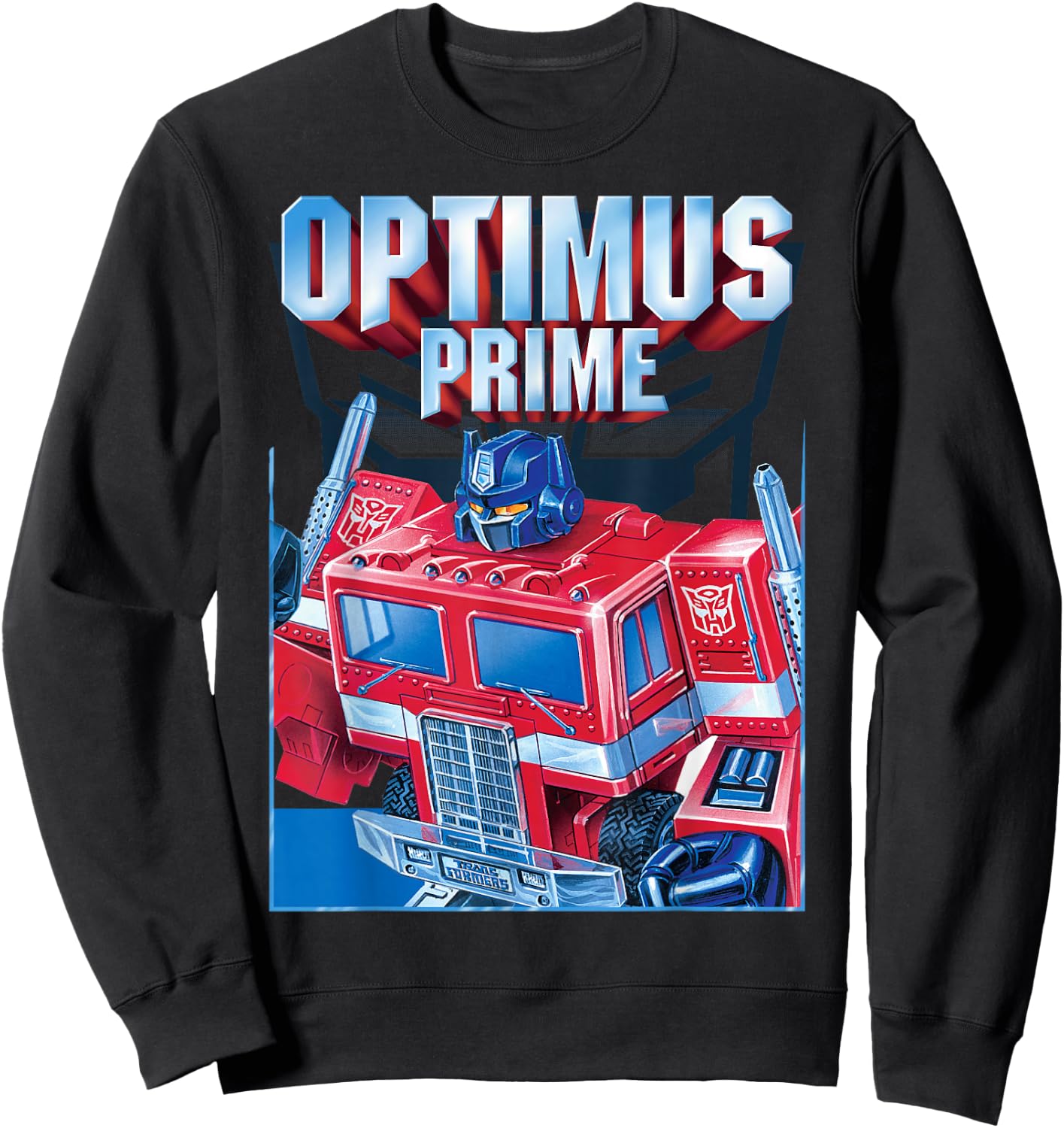 Transformers Optimus Prime Portrait Small Sweatshirt - Sweatshirt | Black