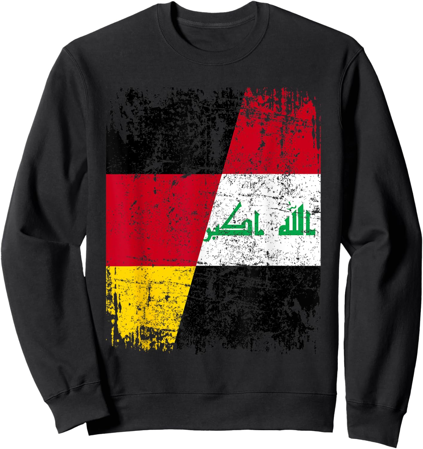 IRAK DEUTSCHLAND Flagge | Damen Herren Kinder | Irak Sweatshirt - Sweatshirt | Black