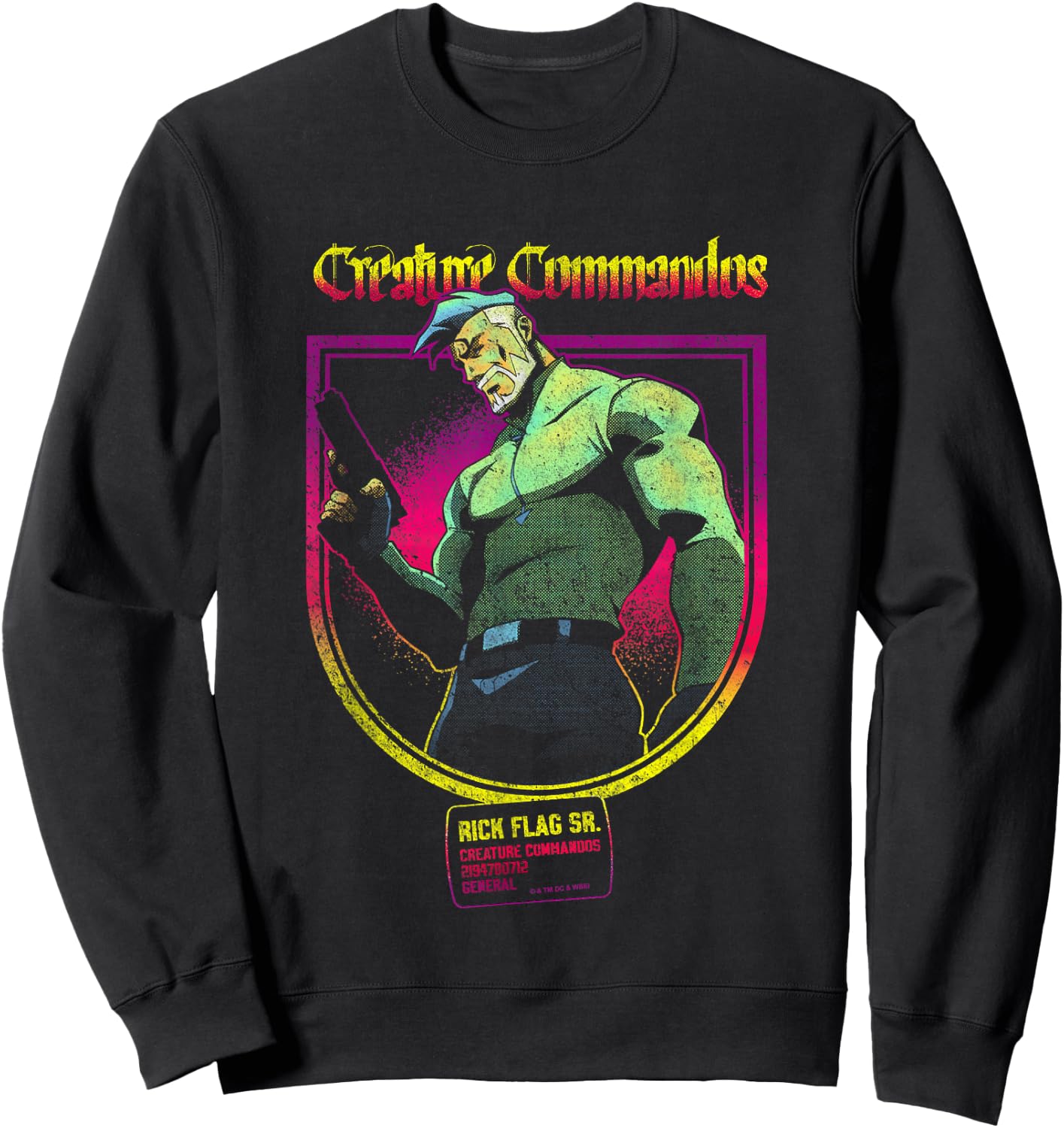 Rick Flag Sr. Vintage Poster Sweatshirt - Sweatshirt | Black
