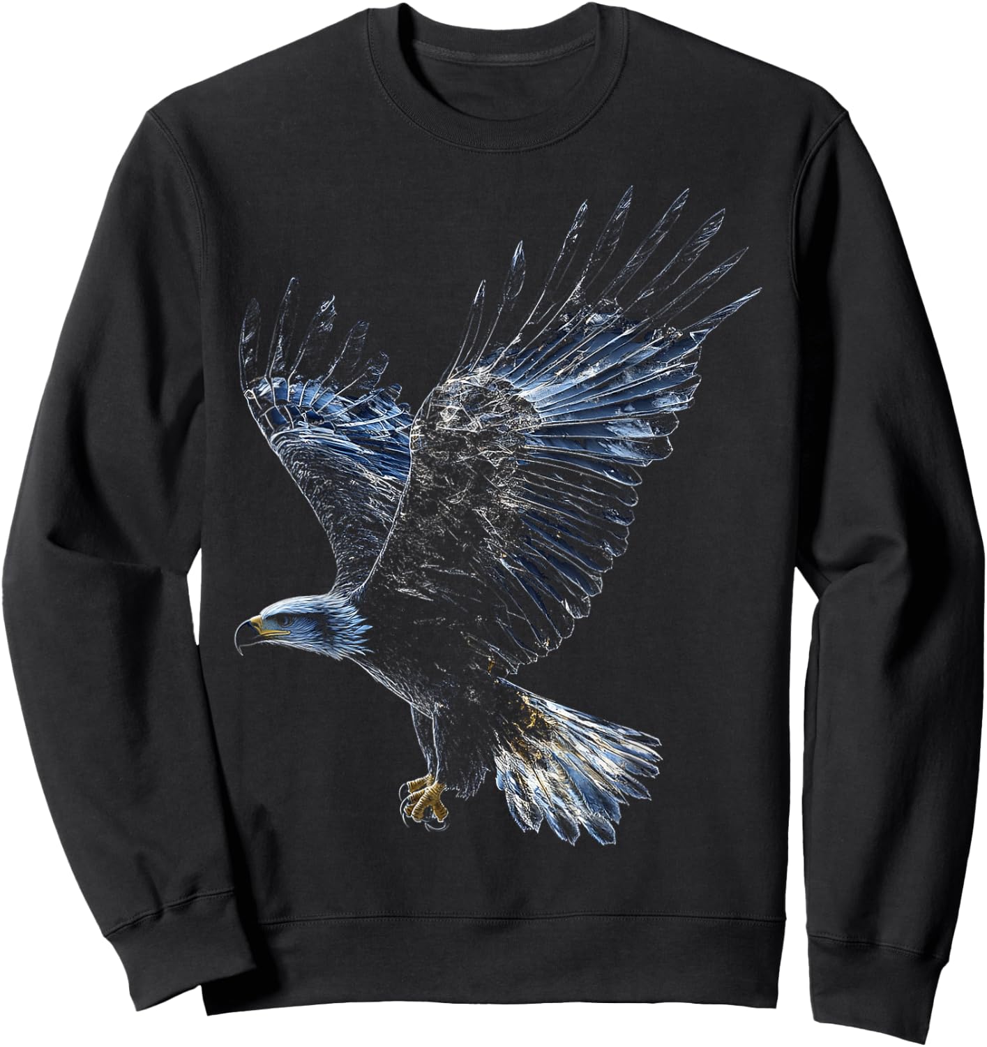 Eagle Bird Graphic Animal Art Eagle Sweatshirt - Sweatshirt | Black