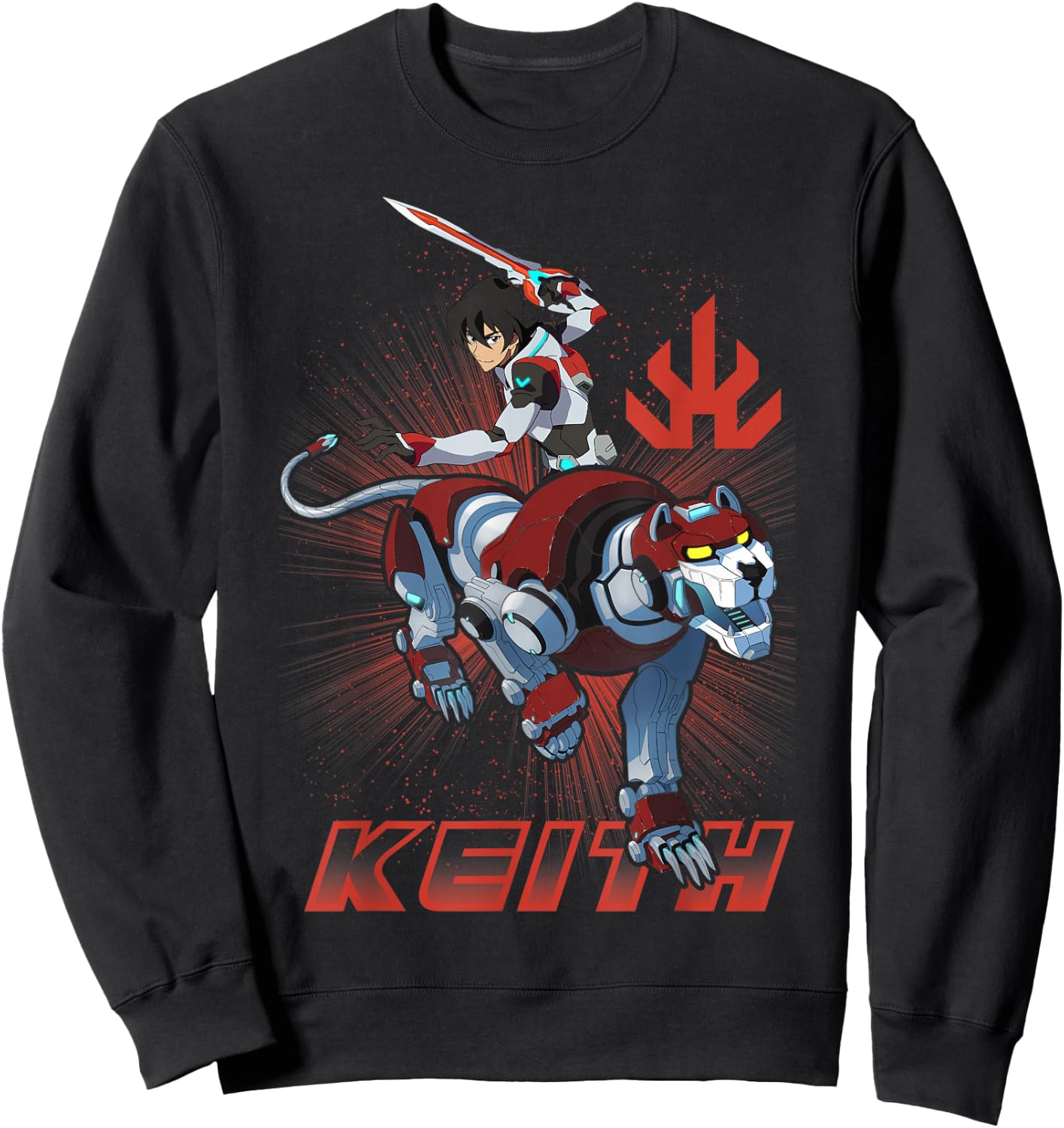 Voltron Legendary Defender Paladin Keith - Black, Small, Men's Classic Fit, Short Sleeve, Cotton, Officially Licensed Sweatshirt - Sweatshirt | Black
