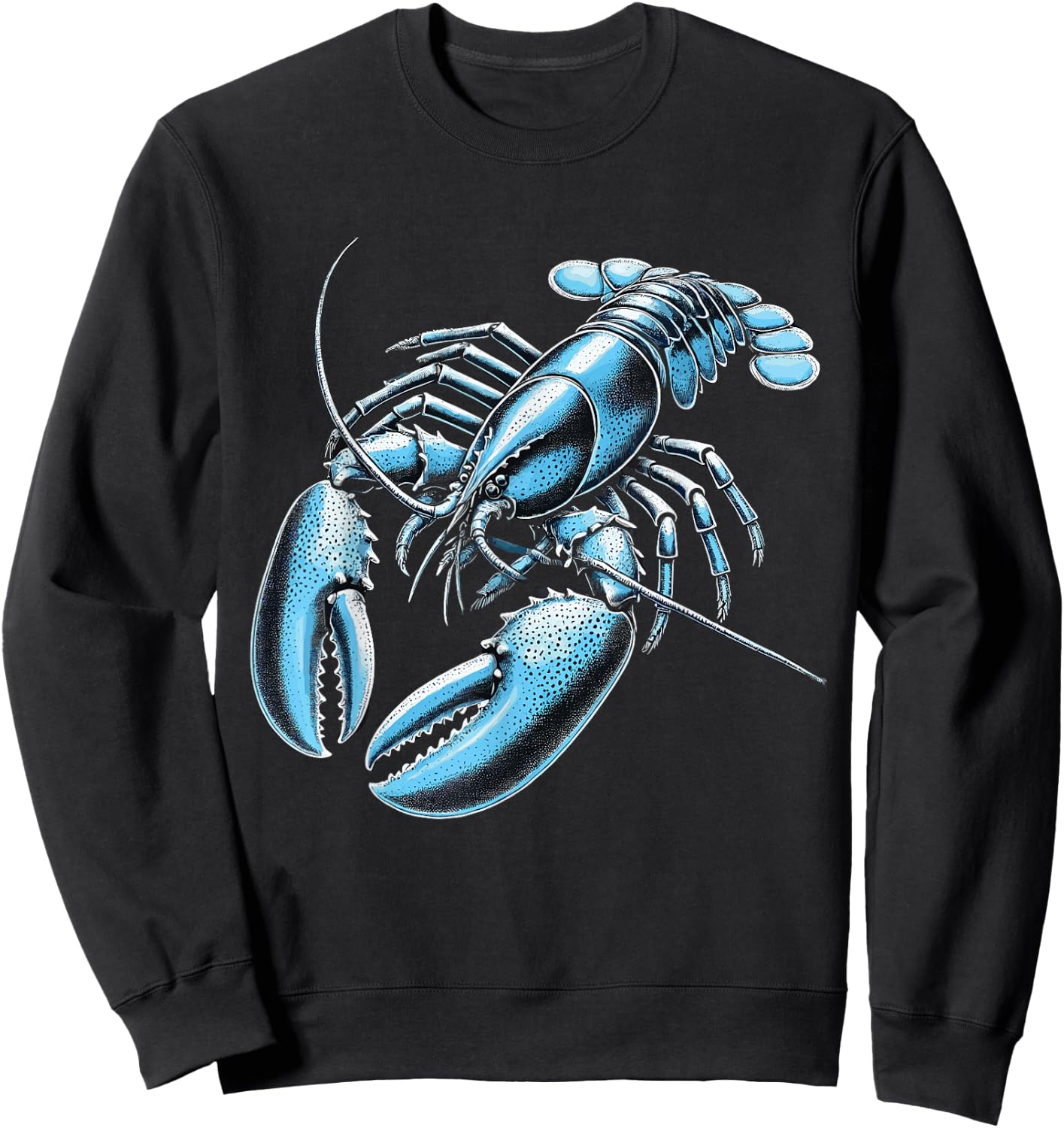 Blue Lobste Crustacean Lover Seafood Enthusiast Sweatshirt - Sweatshirt | Black