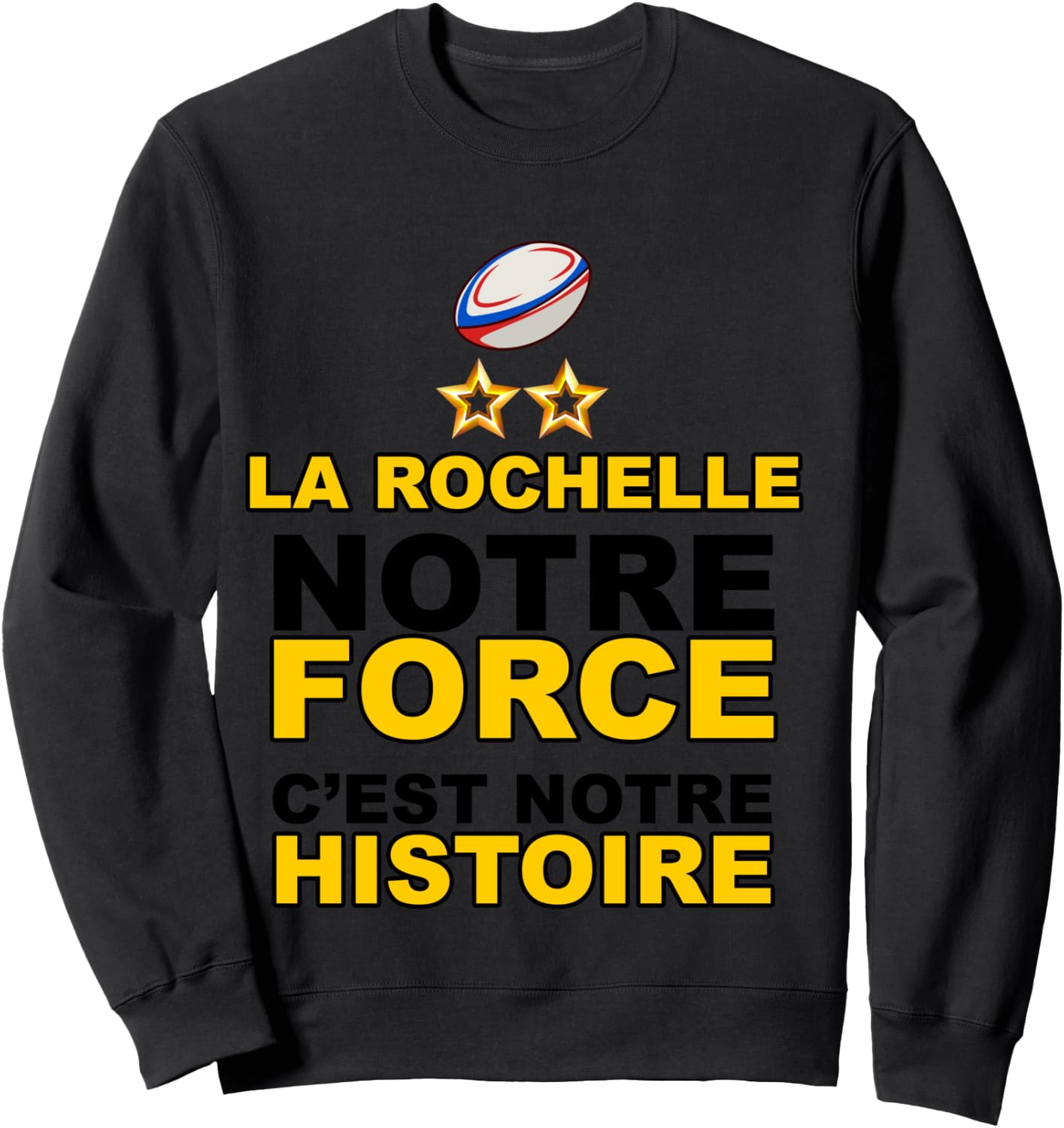Rugby La Rochelle Our Force Our Story 2 Stars Sweatshirt - Sweatshirt | Black