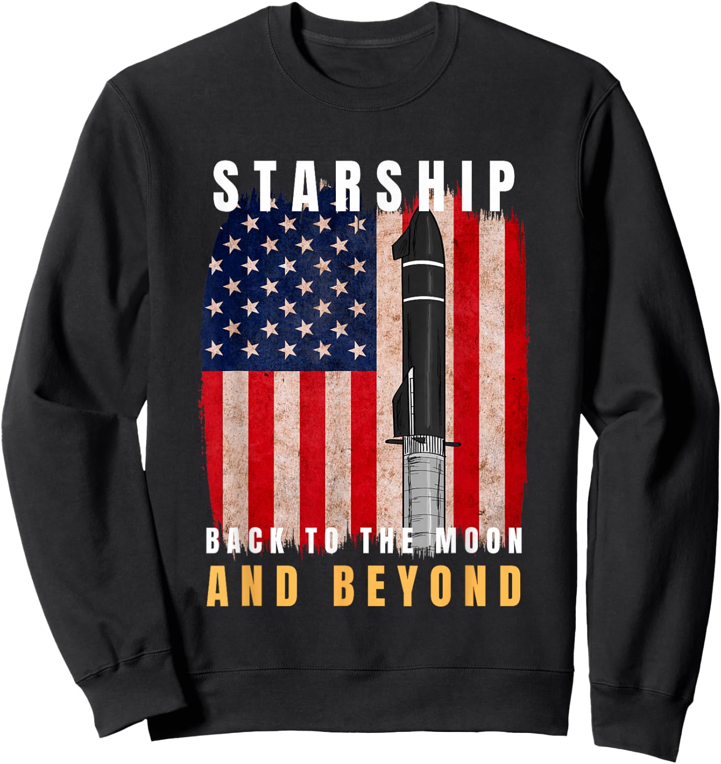 Starship Boca Chica Starbase | A Falcon 9 Starship Sweatshirt - Sweatshirt | Black