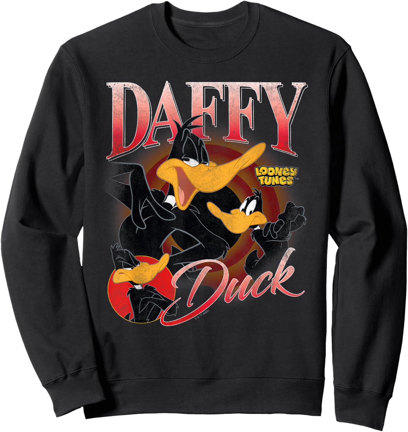 Looney Tunes Bootleg Daffy Duck Sweatshirt - Sweatshirt | Black