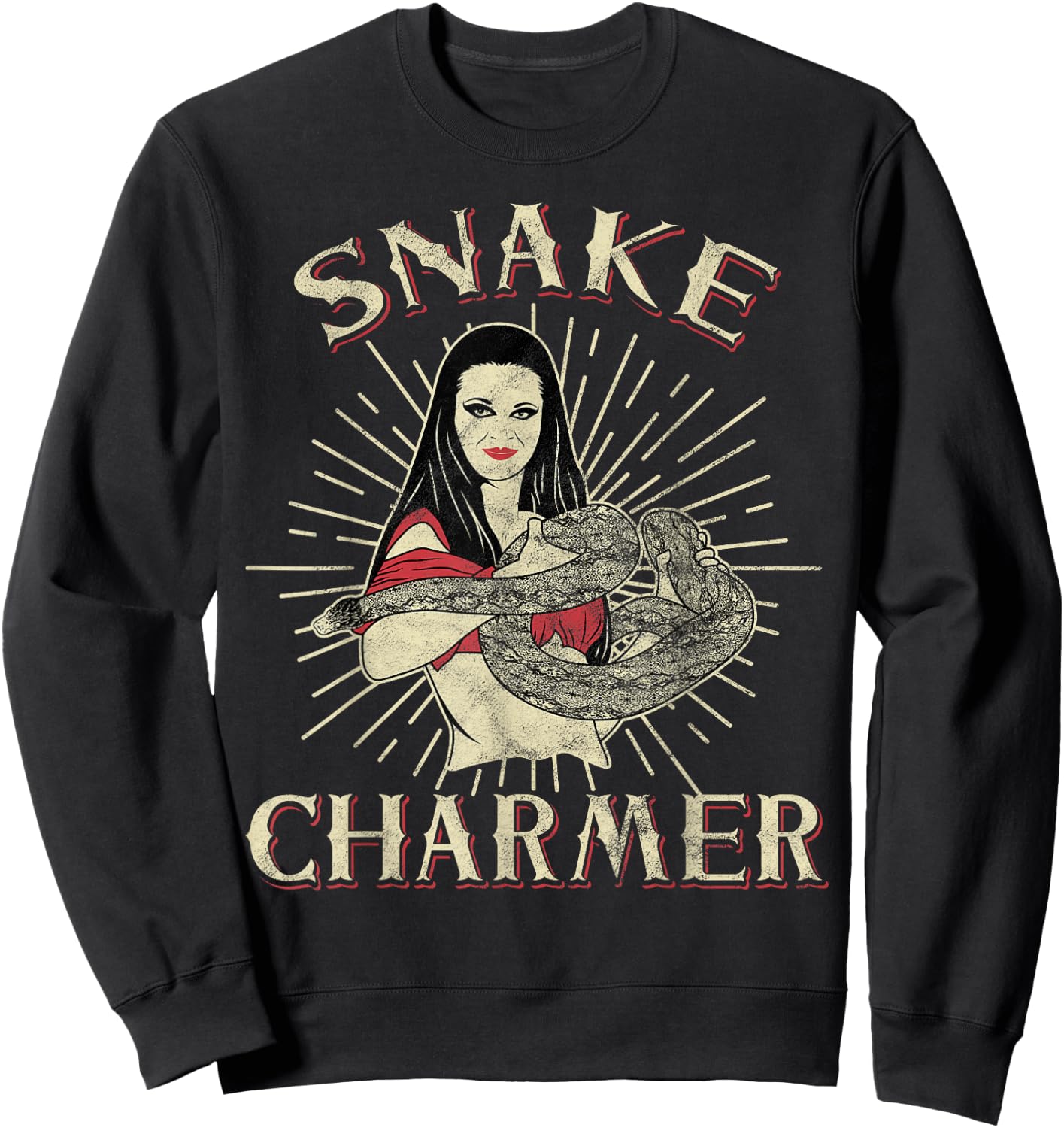 Snake Charmer Circus Party Shirt - Snake Lover Gift - Circus Sweatshirt - Sweatshirt | Black