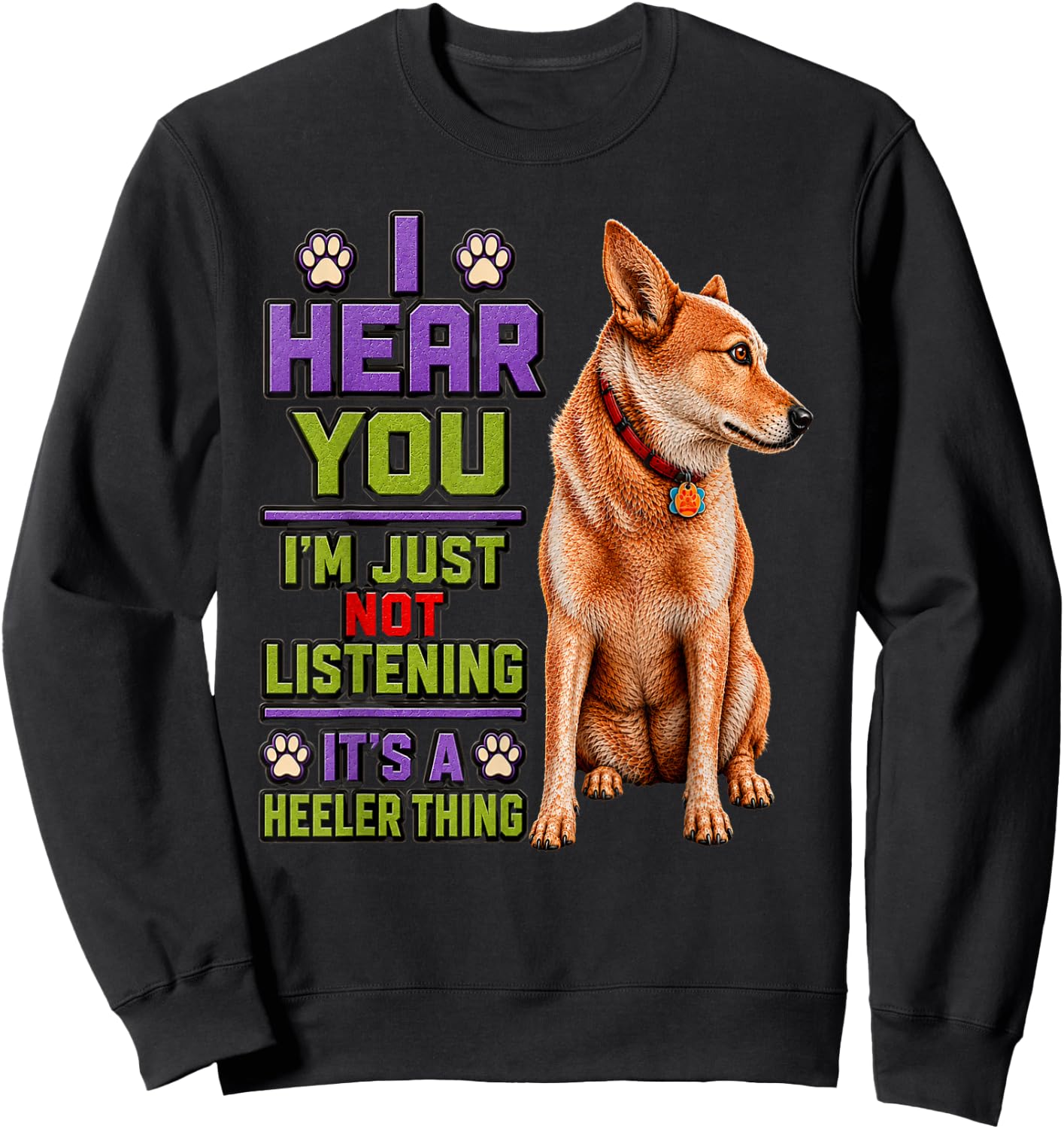 Red Heeler Farm Dog Sunset Australian Cattle Dog Shirt Sweatshirt - Sweatshirt | Black