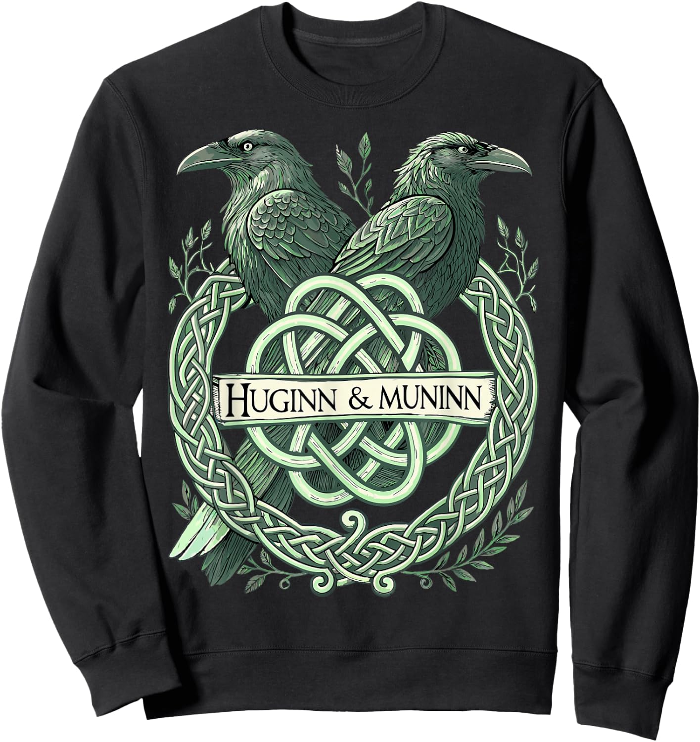 Huginn & Muninn – Viking Ravens & Germanic Mythology Sweatshirt - Sweatshirt | Black