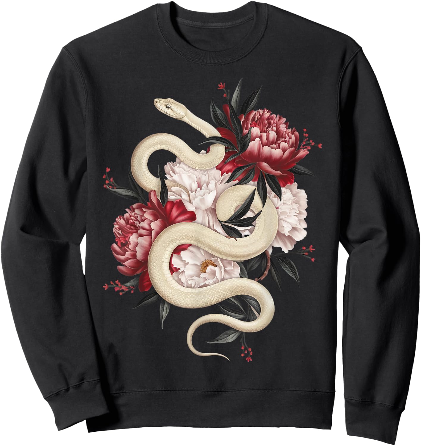 Year of The Snake 2025 Cool Snake Graphic Art Sweatshirt - Sweatshirt | Black