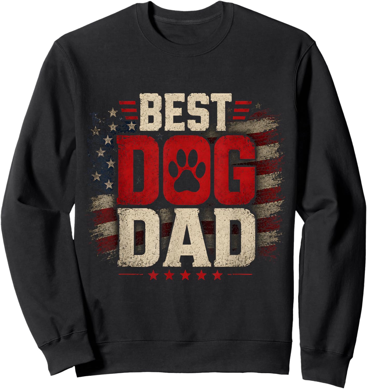 Funny Dad Fathers Day Dog Dad Sweatshirt - Sweatshirt | Black