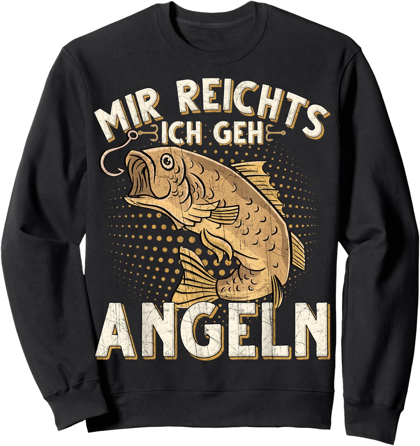 Mir Reichts Ich GEH Angeln Fischen Angler Sweatshirt - Sweatshirt | Black