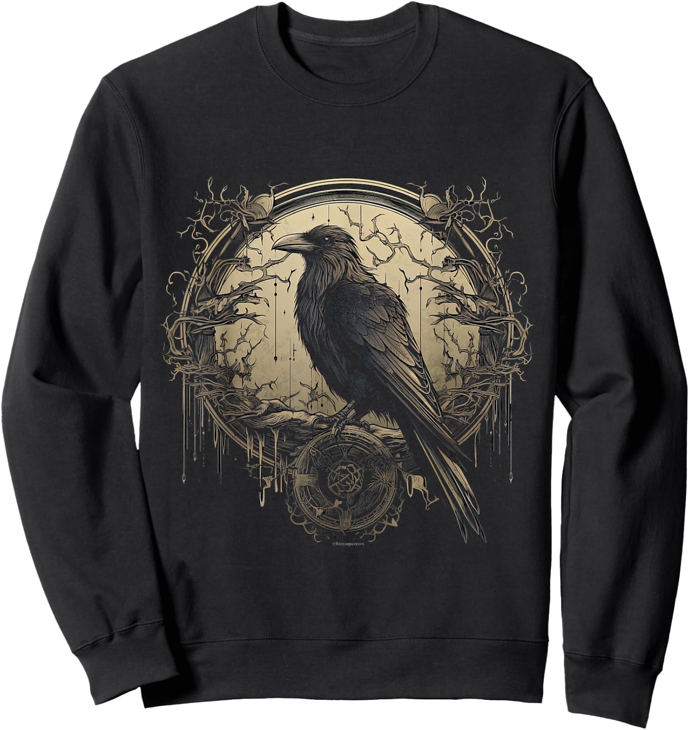 Odin Raven Celtic Viking Valhalla Pagan Sweatshirt - Sweatshirt | Black