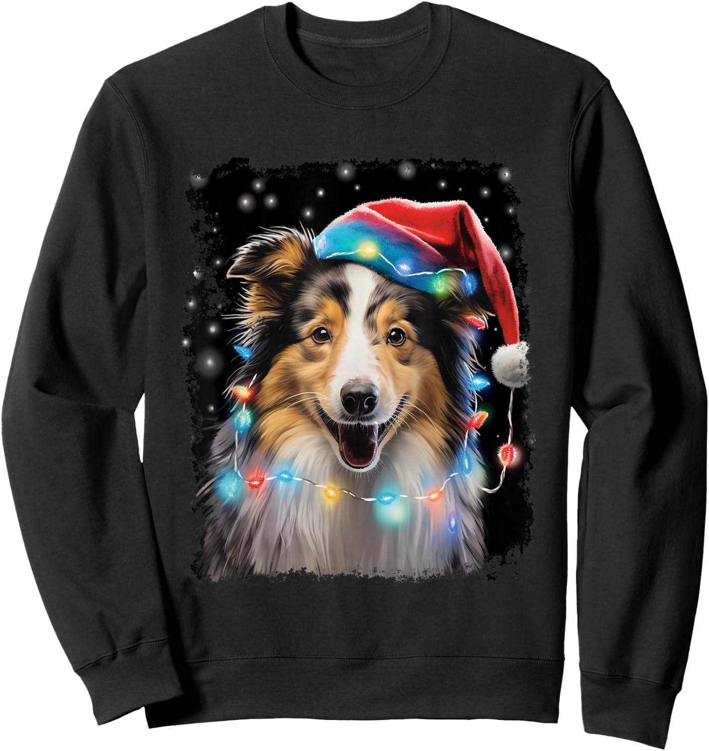 Sheltie Shetland Sheepdog Xmas Sweatshirt - Sweatshirt | Black