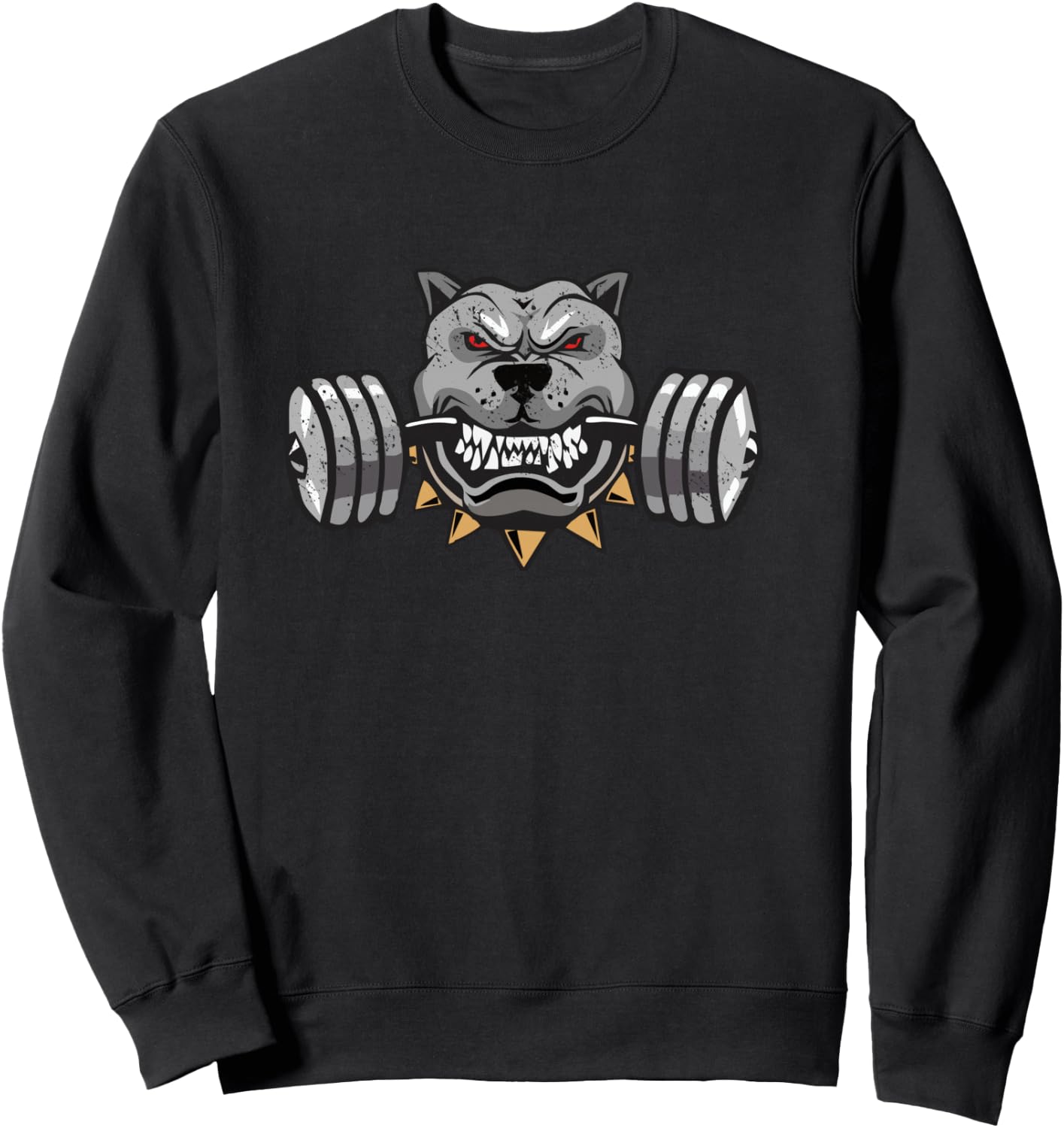 Pitbull Weightlifting, Pitbull Lover, Dog Dad Sweatshirt - Sweatshirt | Black