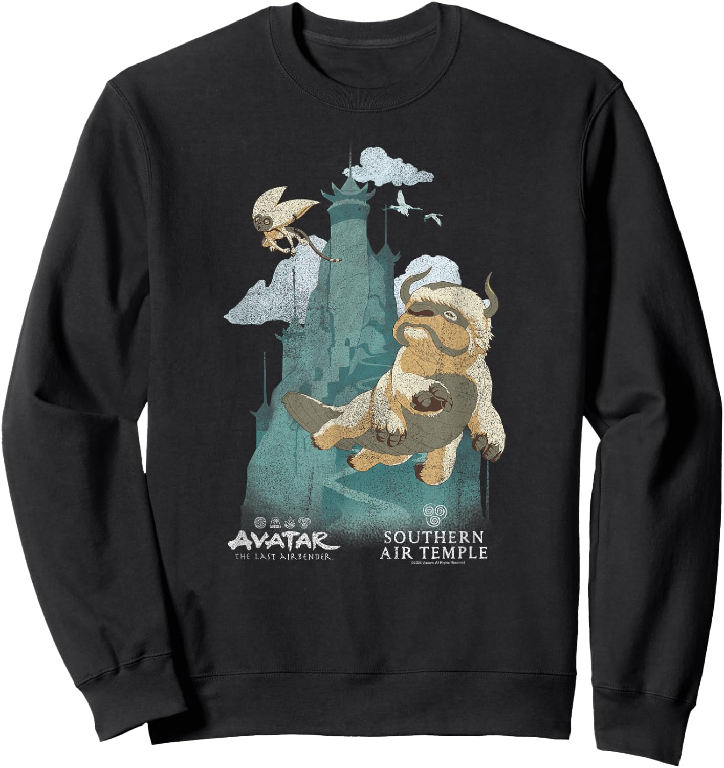 Avatar: The Last Airbender Northern Air Temple Flying Bison Sweatshirt - Sweatshirt | Black