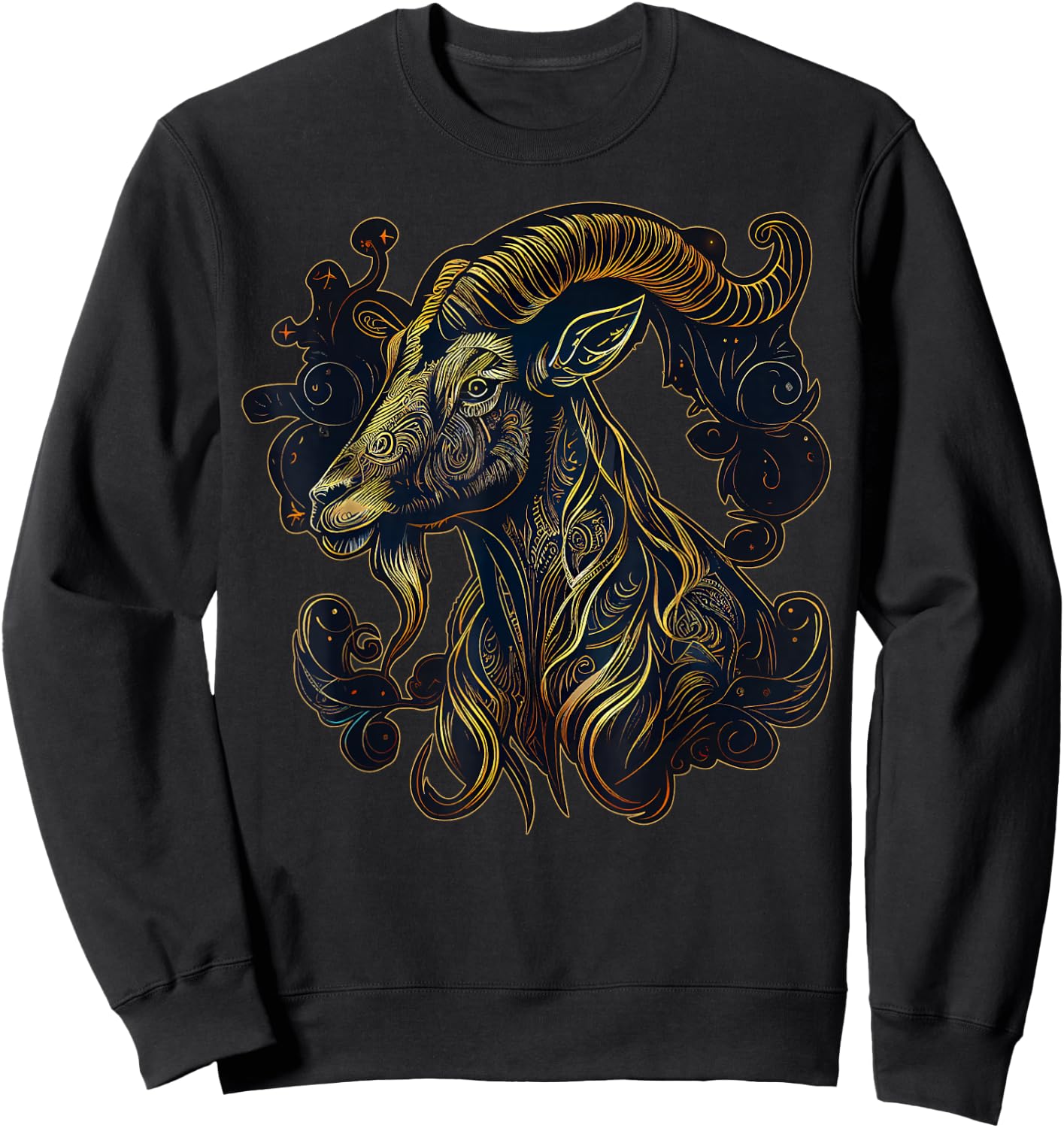 Year Of The Goat Chinese Zodiac Ram Animal Astrology Sweatshirt - Sweatshirt | Black