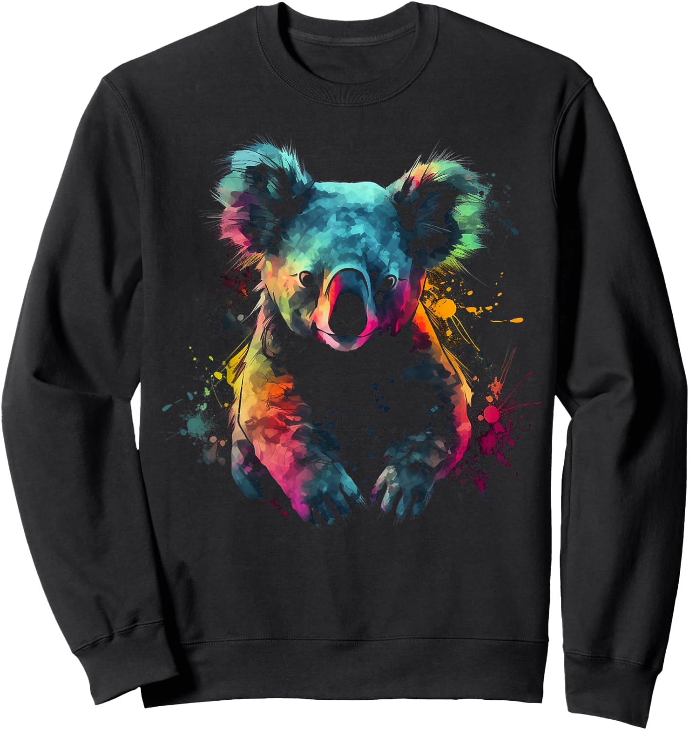 Koala Bunt Kunstwerk - Tiermotiv Kunst Tier Koala Sweatshirt - Sweatshirt | Black