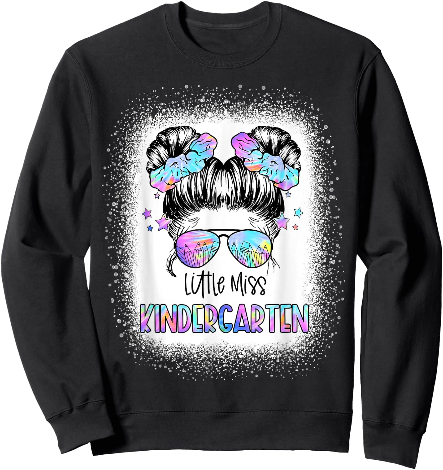 Little Miss Kindergarten First Day Of School 1st Day Girls Sweatshirt - Sweatshirt | Black