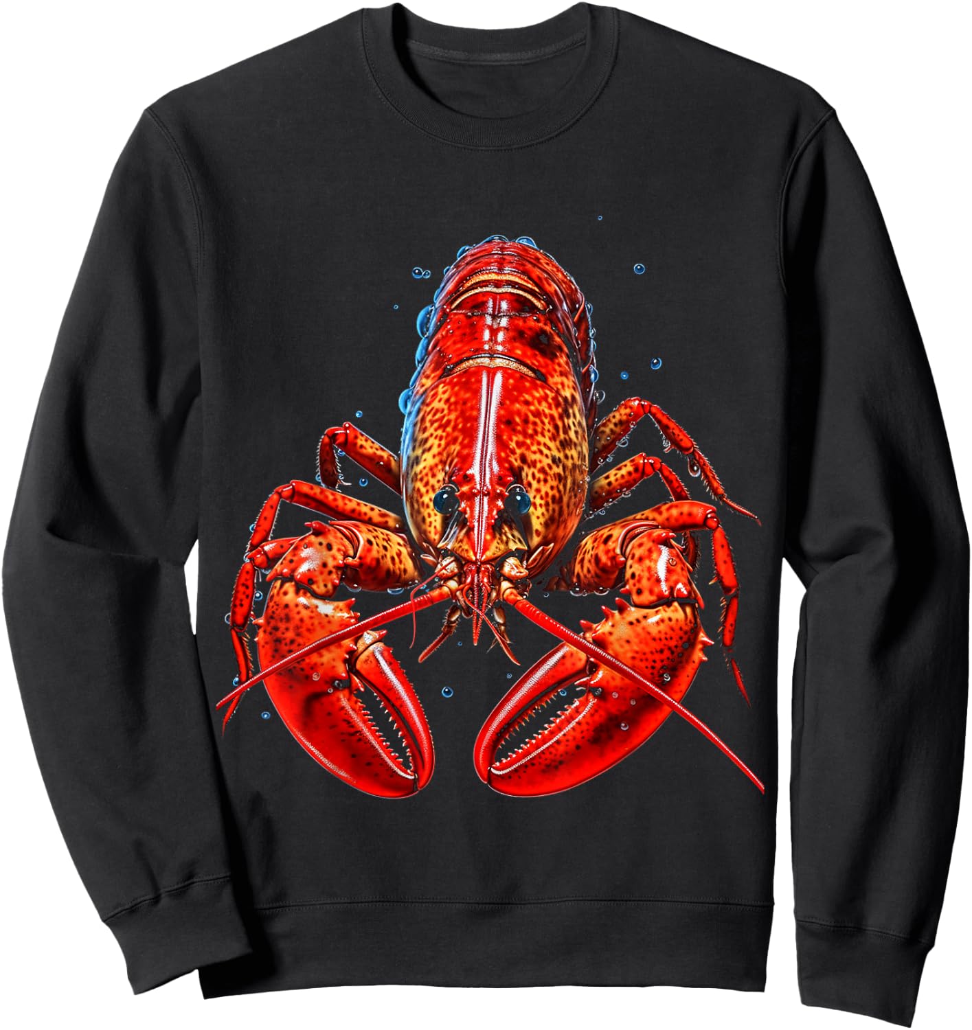 Lobster Animal Zoo Illustration Lobster Sweatshirt - Sweatshirt | Black