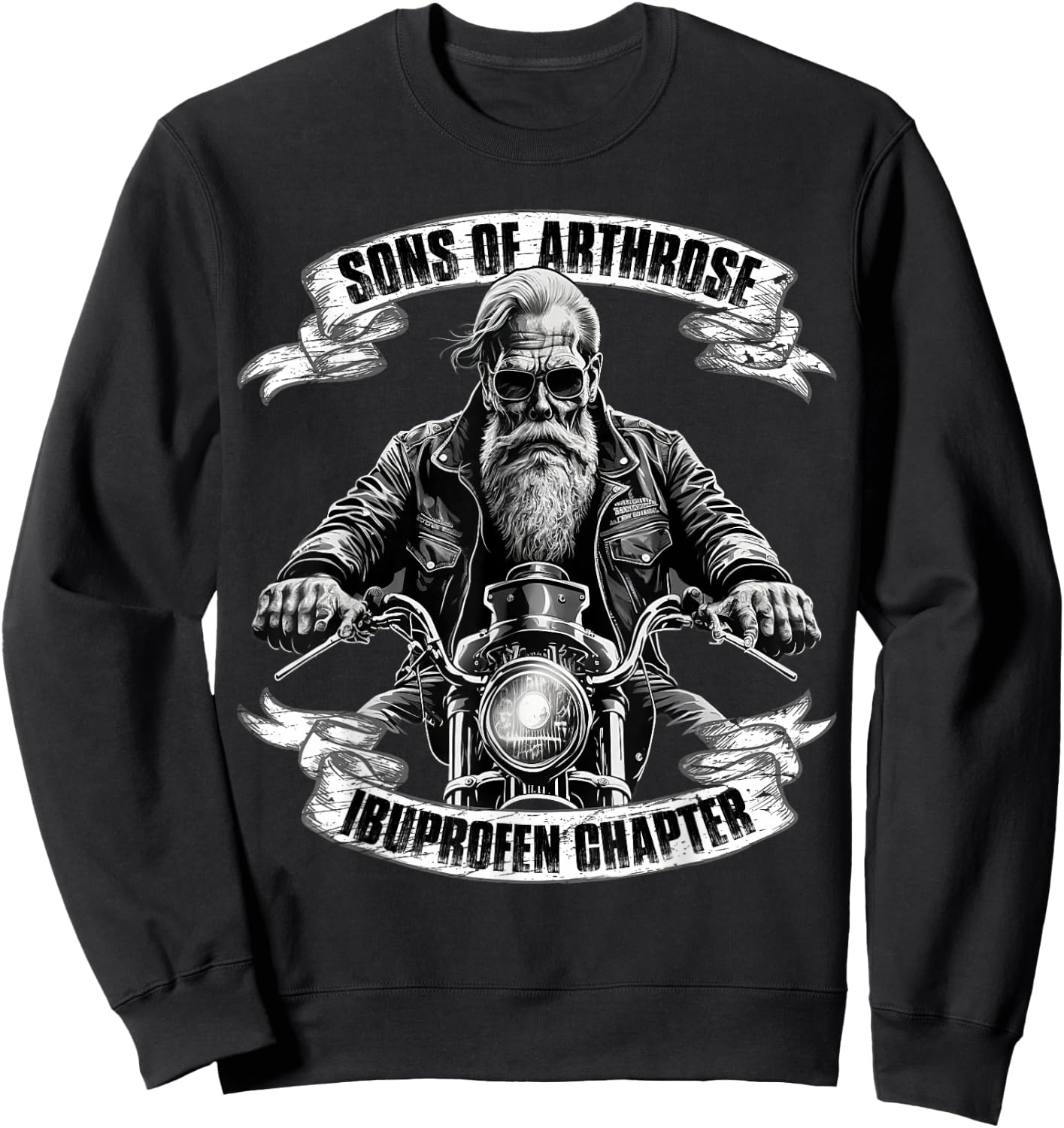Men's Sons of Arthrose - Ibuprofen Chapter Biker Motorcycle , black Sweatshirt - Sweatshirt | Black