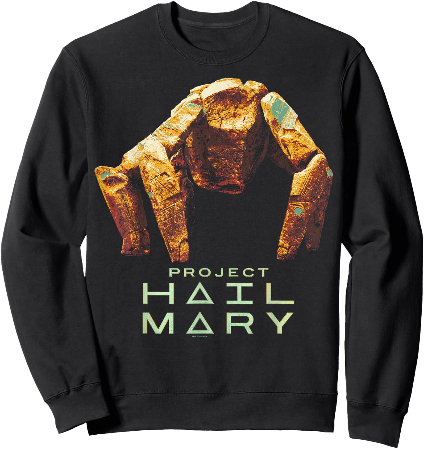 Project Hail Mary Rocky The Alien Distressed Portrait Sweatshirt - Sweatshirt | Black