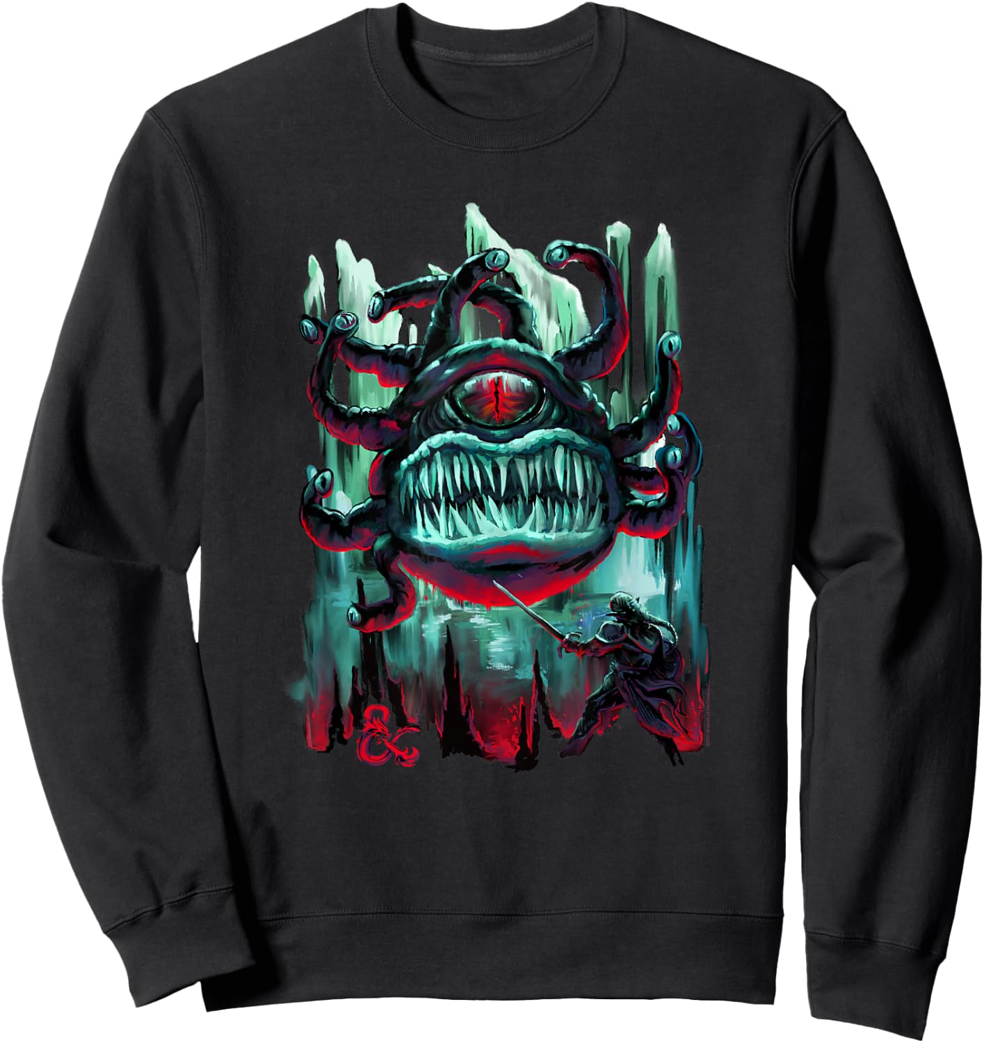 Dungeons & Dragons Wizards of the Coast Painted Beholder Sweatshirt - Sweatshirt | Black