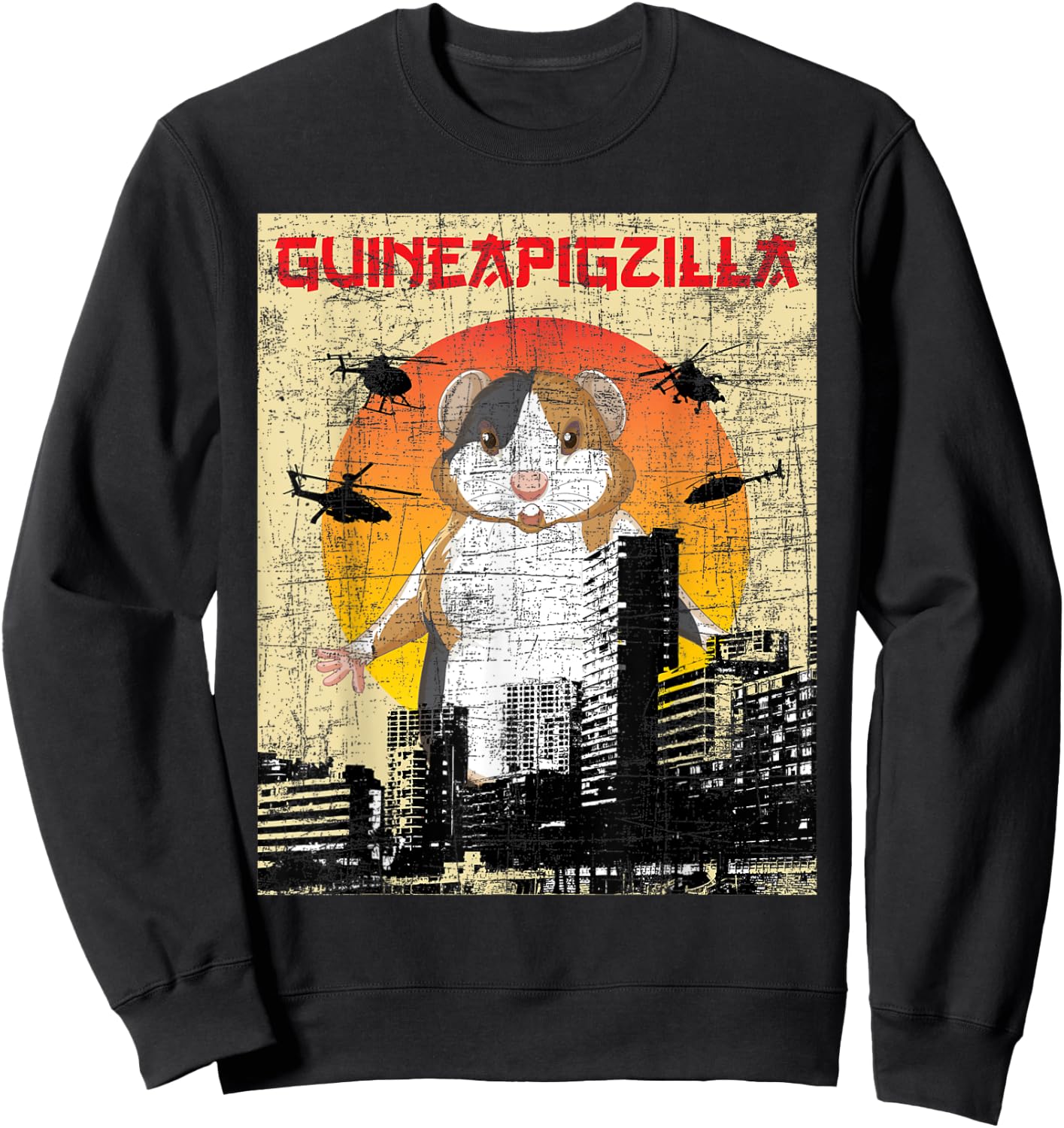 Guineapigzilla - Guinea Pig Animal Lover Rodent Pet Owner Sweatshirt - Sweatshirt | Black