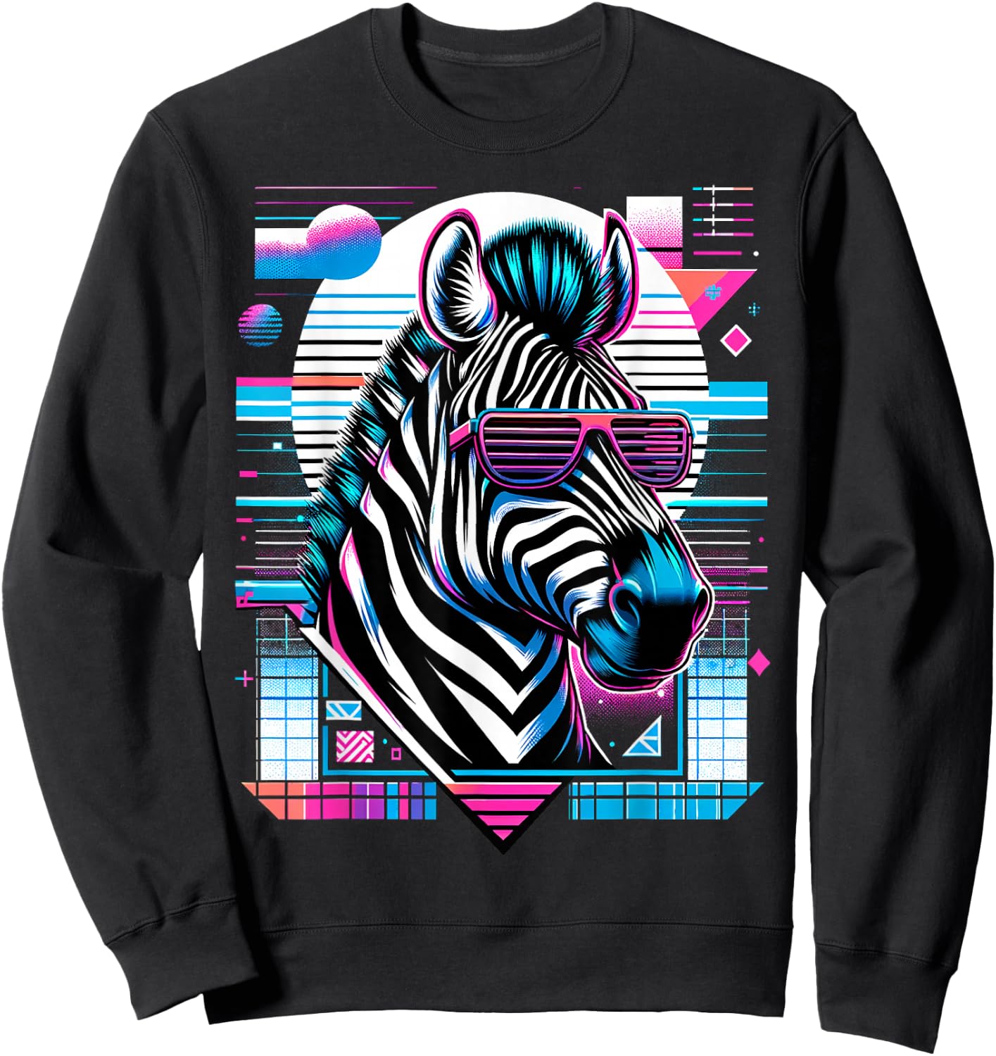 and Kids Vintage Retro Zebra Lover Sweatshirt - Sweatshirt | Black