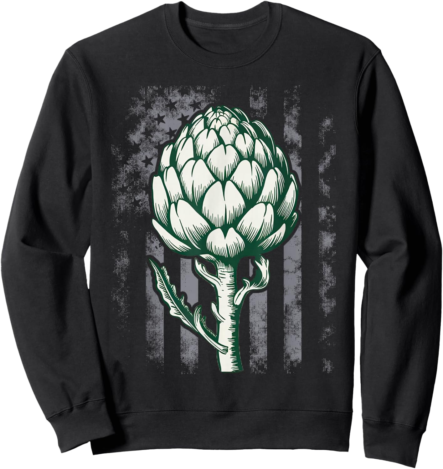 Artichoke Vegetable Artichoke Retro Vintage Sweatshirt - Sweatshirt | Black