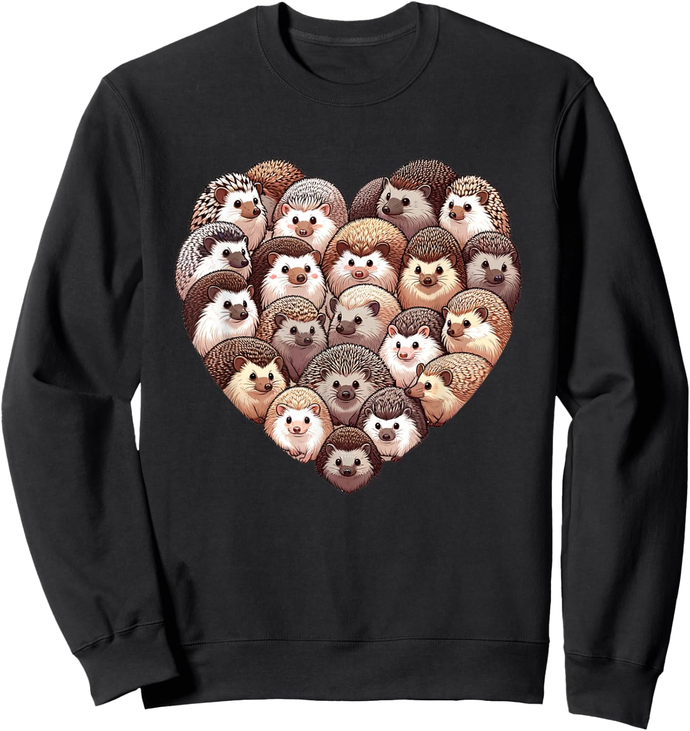 Lovely Hedgehog Lover Hedgehogs Sweatshirt - Sweatshirt | Black