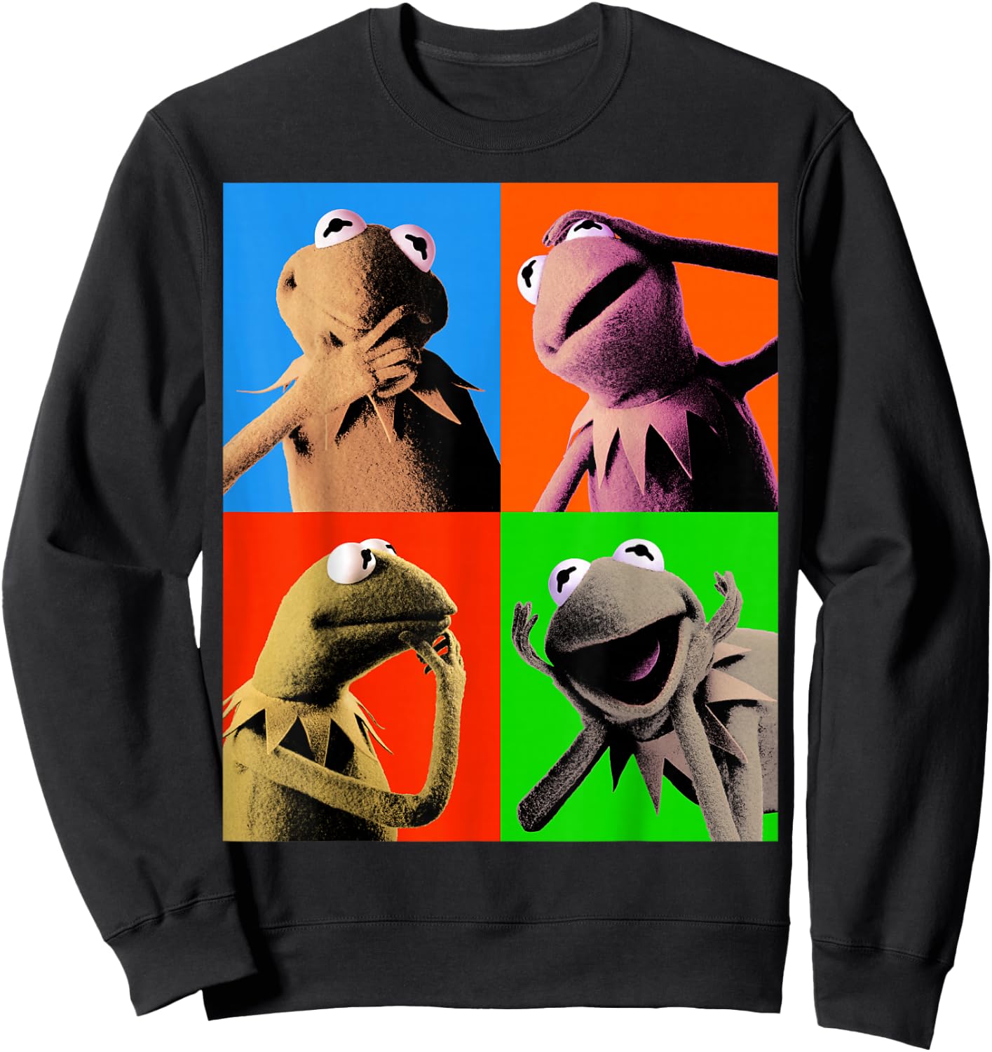 Disney The Muppets Kermit The Frog Pop Art Small Sweatshirt - Sweatshirt | Black