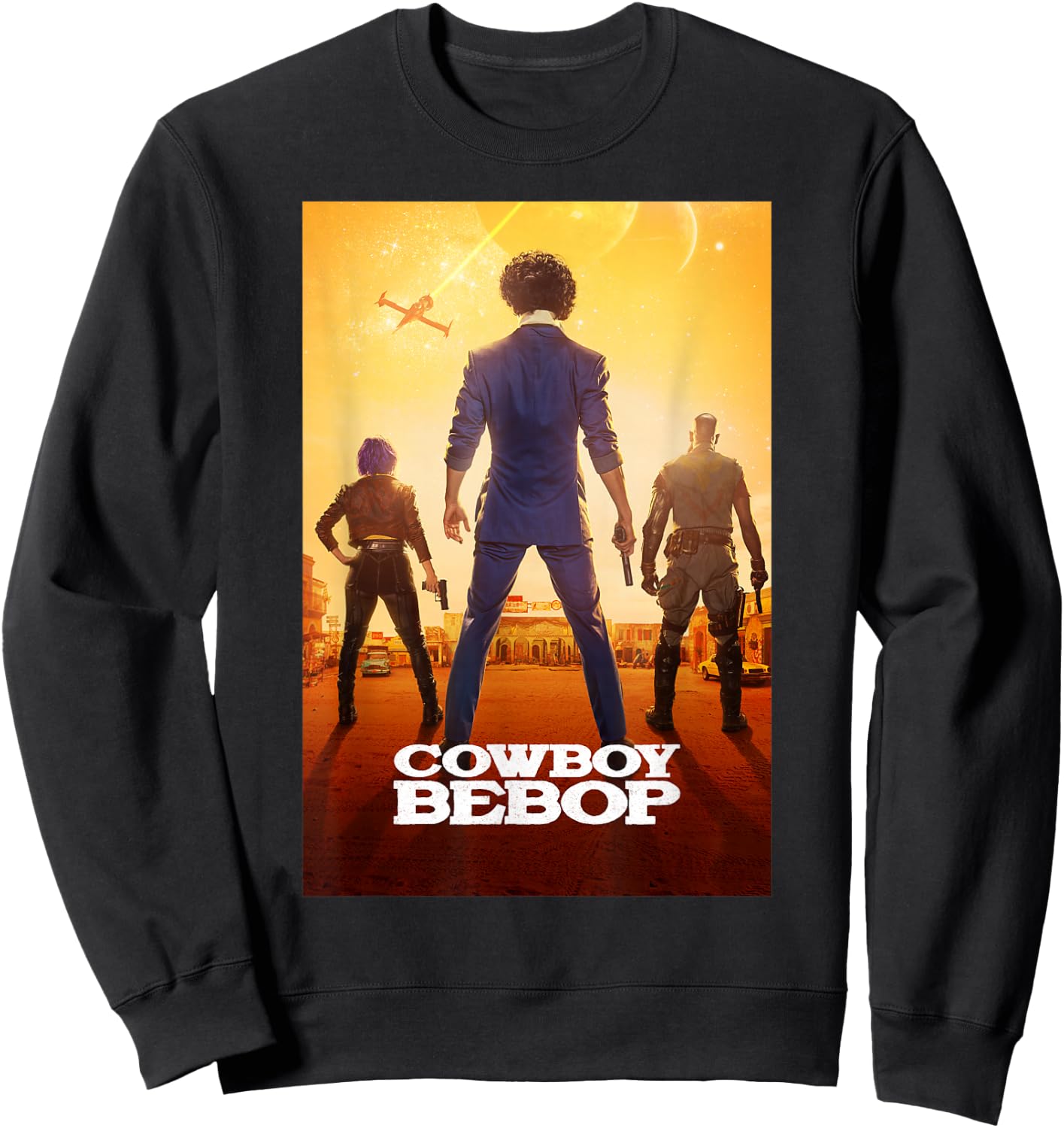 Cowboy Bebop Trio Chase Poster Sweatshirt - Sweatshirt | Black