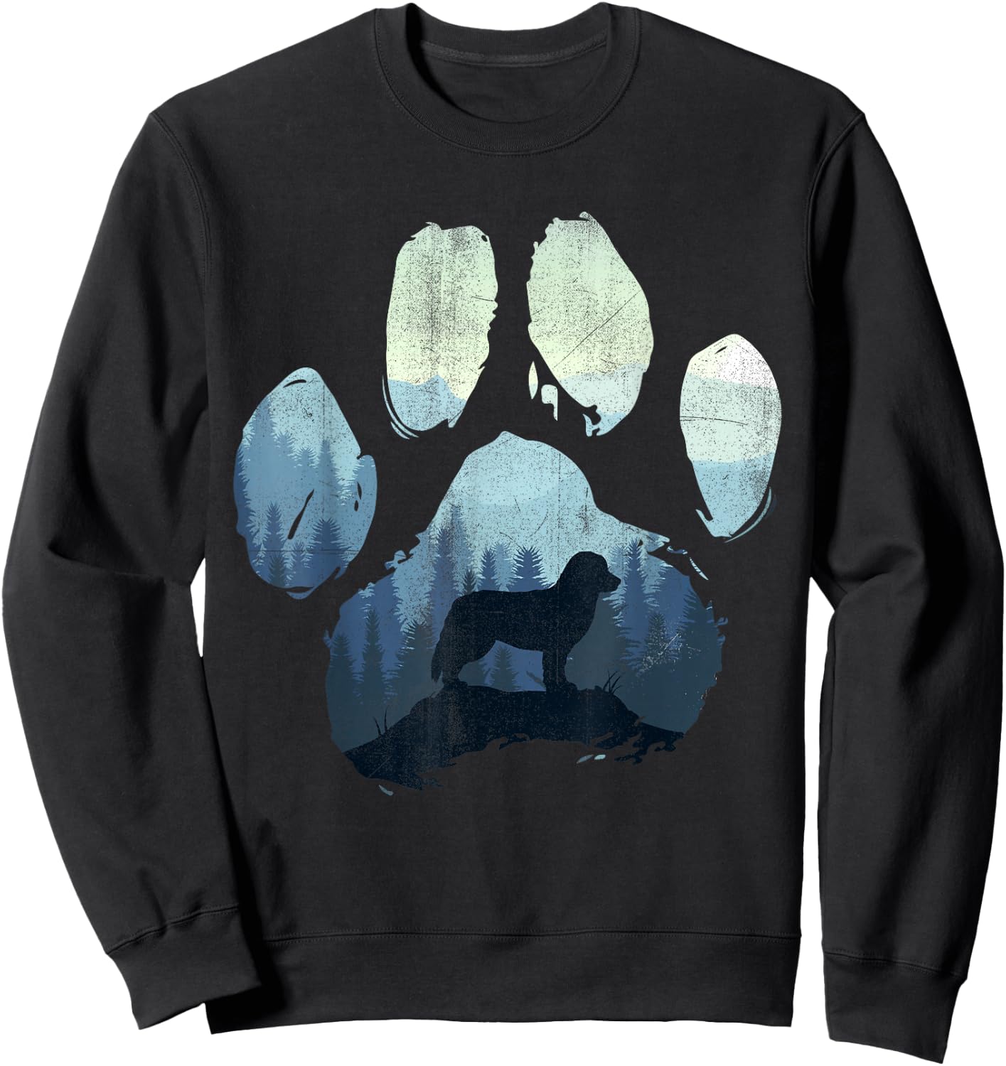 Bernese Mountain Dog Paw Mum Dad Mountains , black Sweatshirt - Sweatshirt | Black