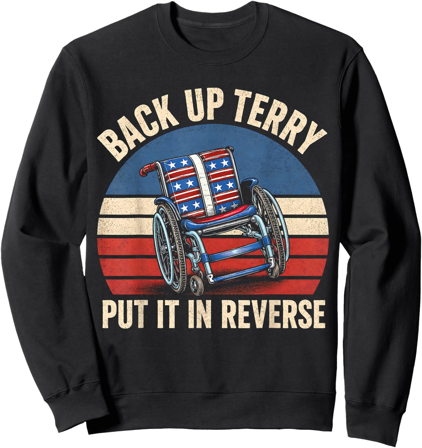 Funny 4th of July Back Up Terry Put It in Reverse Firework Sweatshirt - Sweatshirt | Black