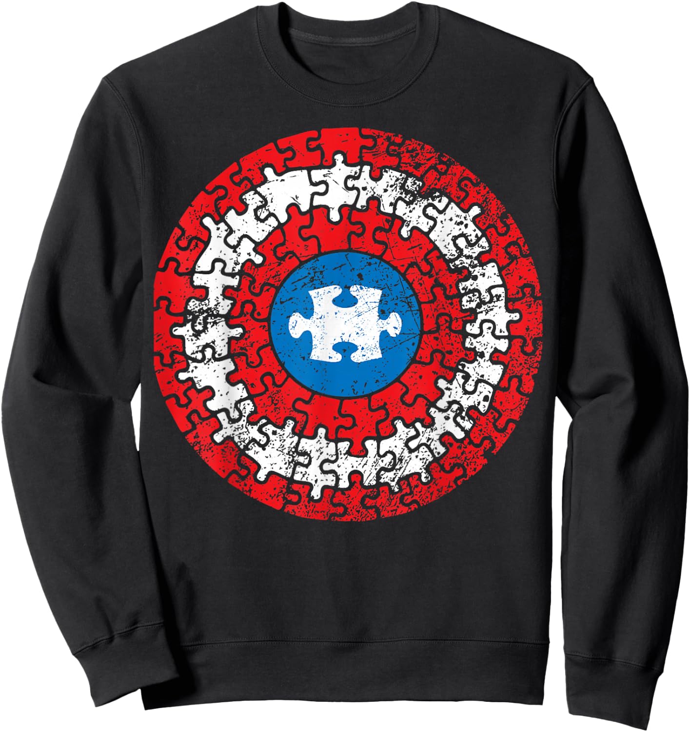 Autism Awareness Captain Shirt Support Autistic Superkid Sweatshirt - Sweatshirt | Black