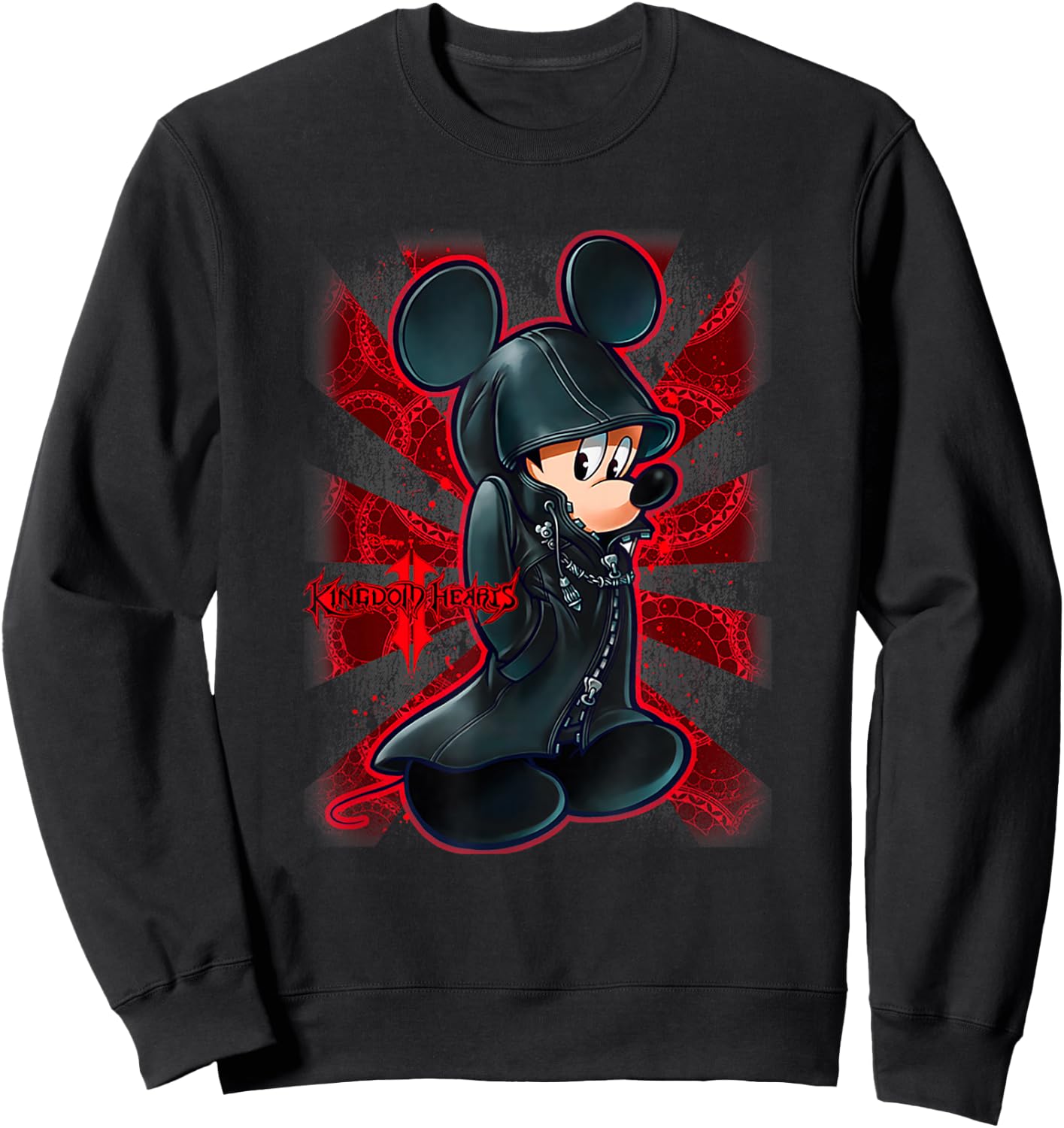 Disney Kingdom Hearts II Mysterious King Mickey Big Portrait Sweatshirt - Sweatshirt | Black