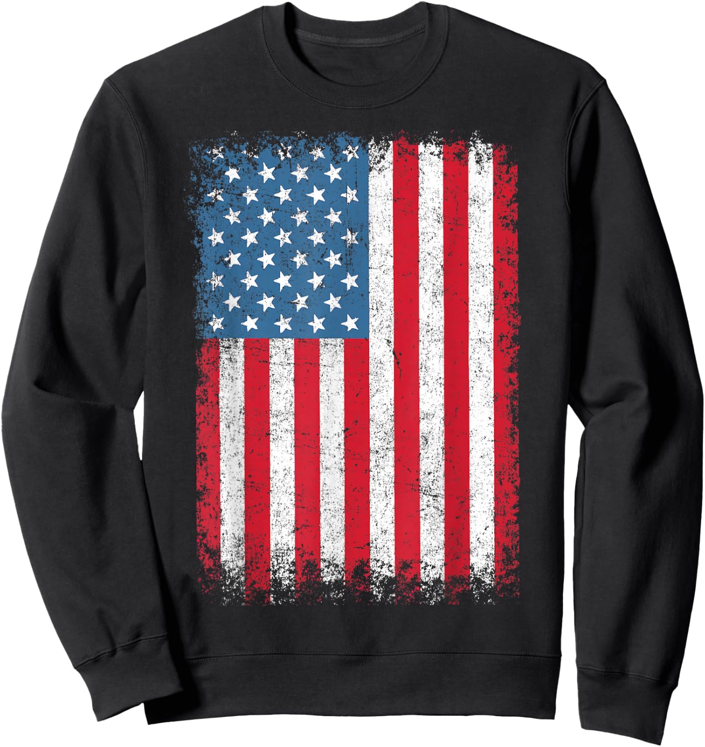 USA Women Men Kids Patriotic American Flag July 4th , black Sweatshirt - Sweatshirt | Black